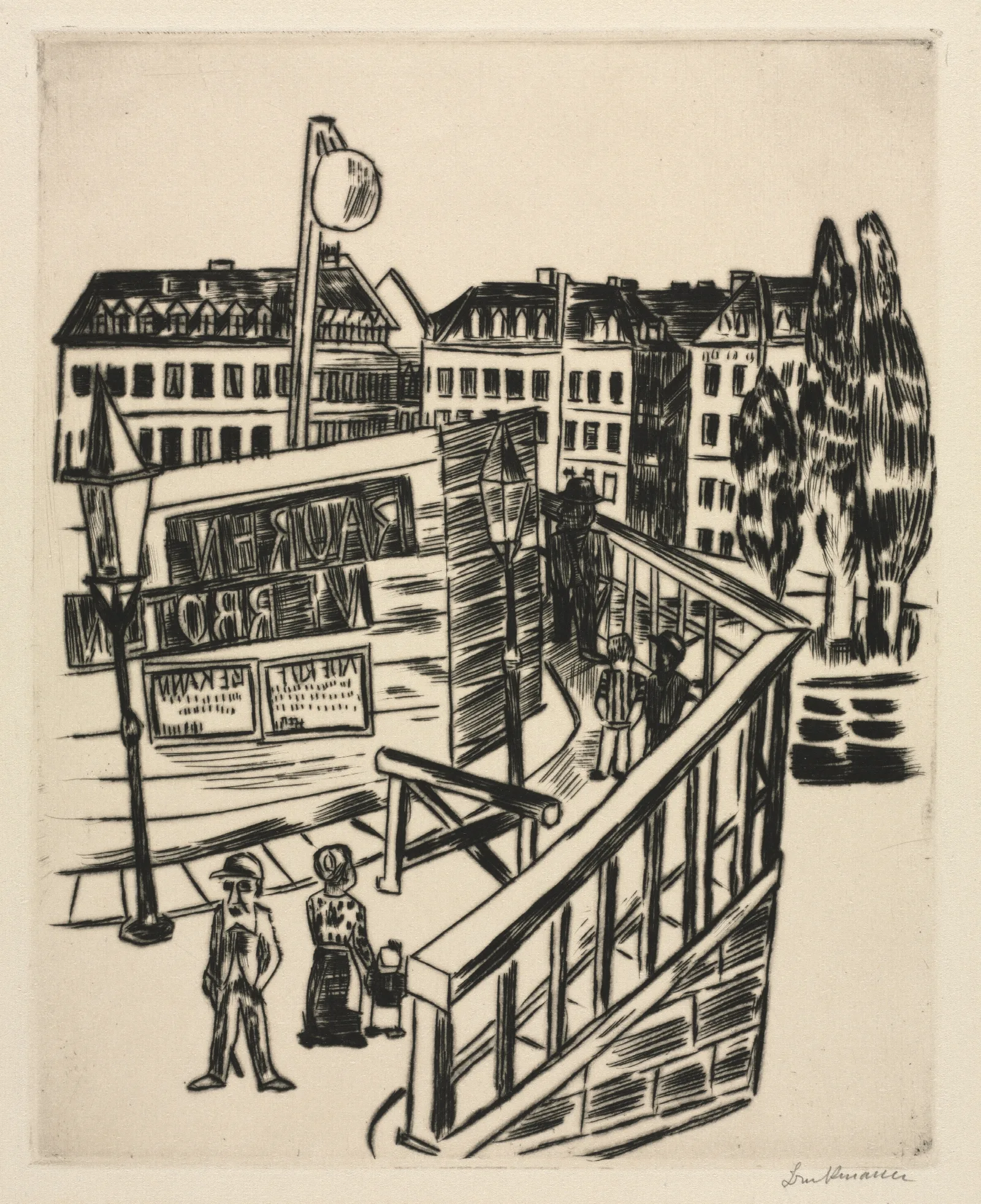 Wooden Bridge 2 Wall Art by Max Beckmann - Canvas Print