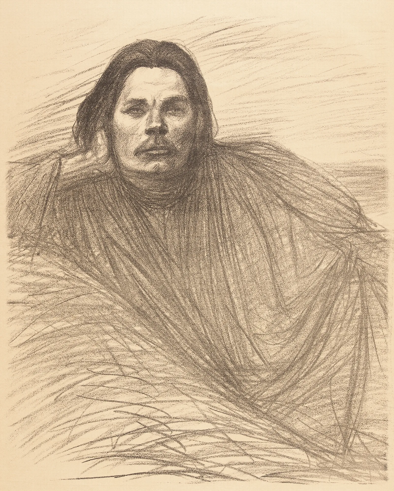 Portrait Of Maxim Gorki Wall Art by Théophile Alexandre Steinlen - Canvas Print
