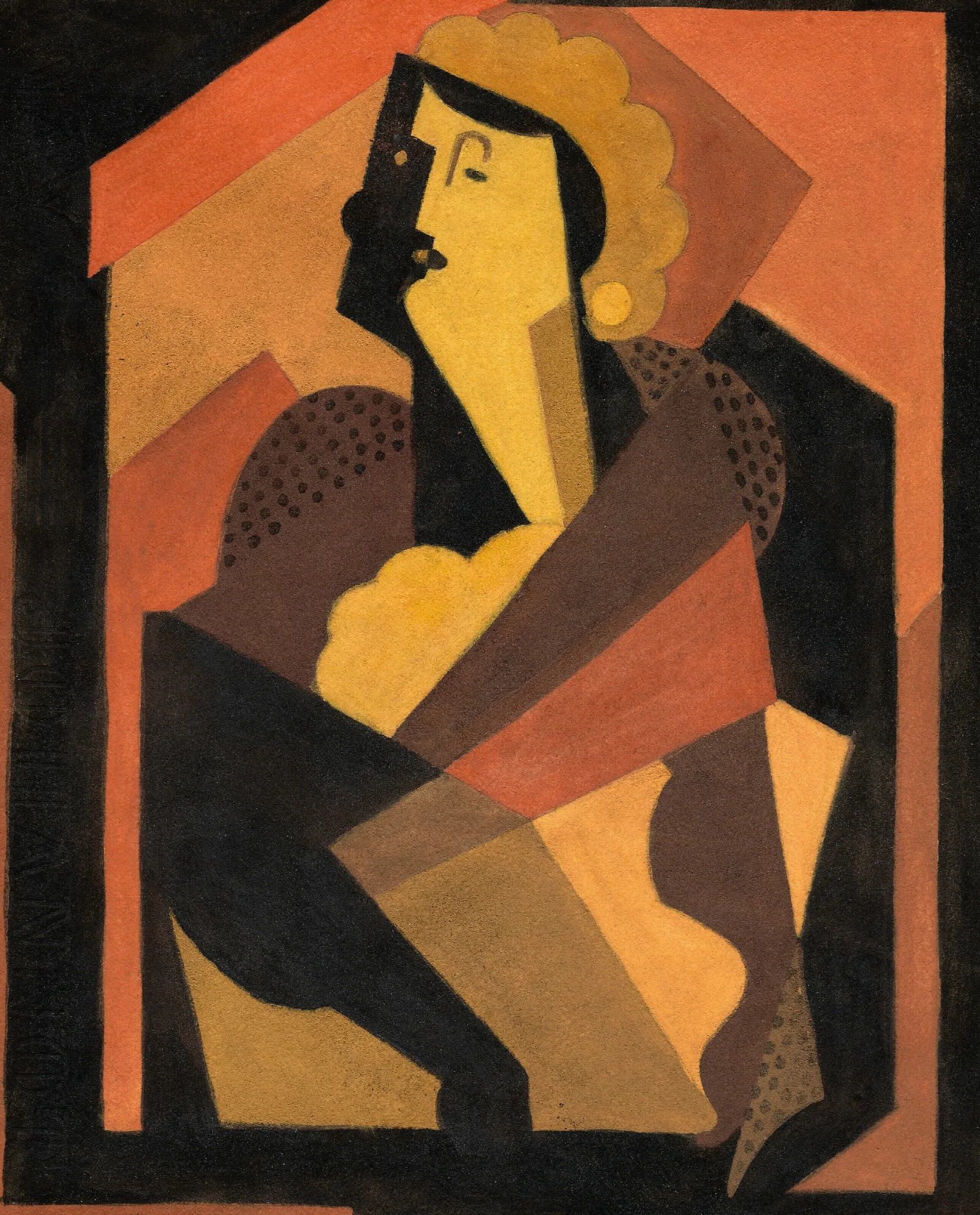 La Femme Au Gant Noir Wall Art by Albert Gleizes - Canvas Print