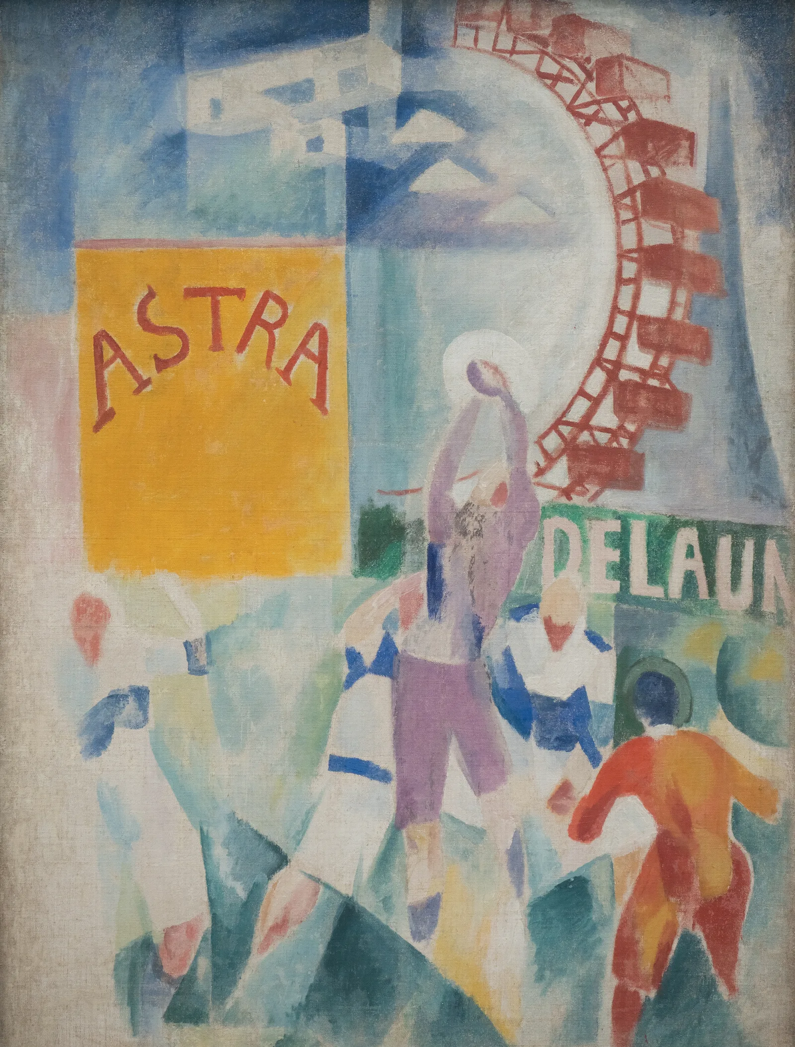 The Cardiff Team Wall Art by Robert Delaunay - Canvas Print
