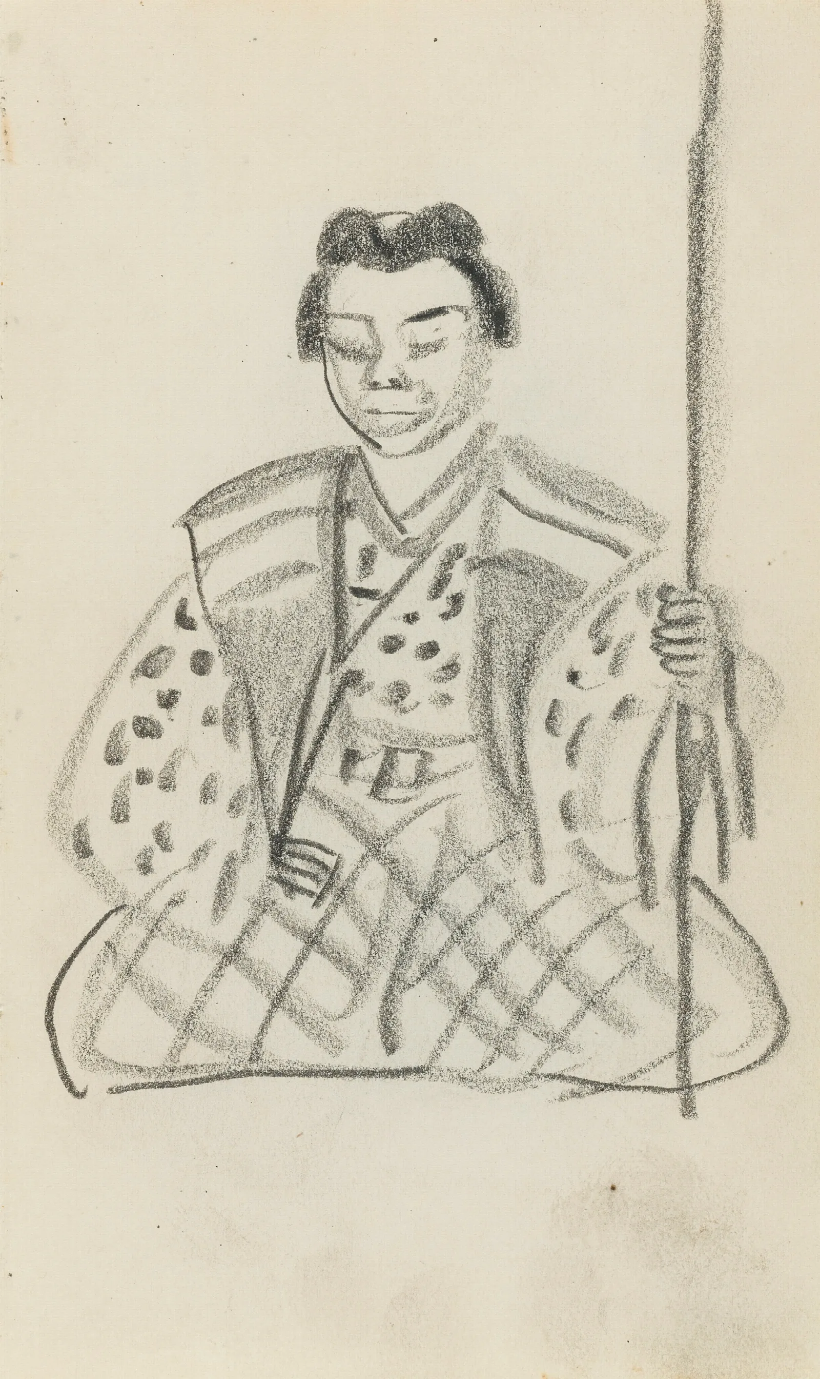 Japanese Figure 7 Wall Art by Alexandre Jacovleff - Canvas Print