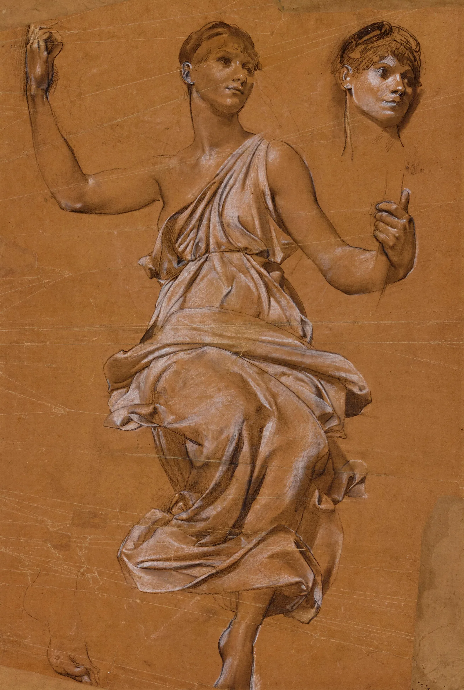 Etude De Femme Drapee Wall Art by Luc-Olivier Merson - Canvas Print