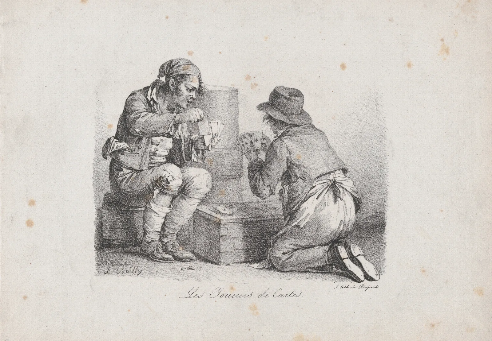 The Card Players 6 Wall Art by Louis-Léopold Boilly - Canvas Print