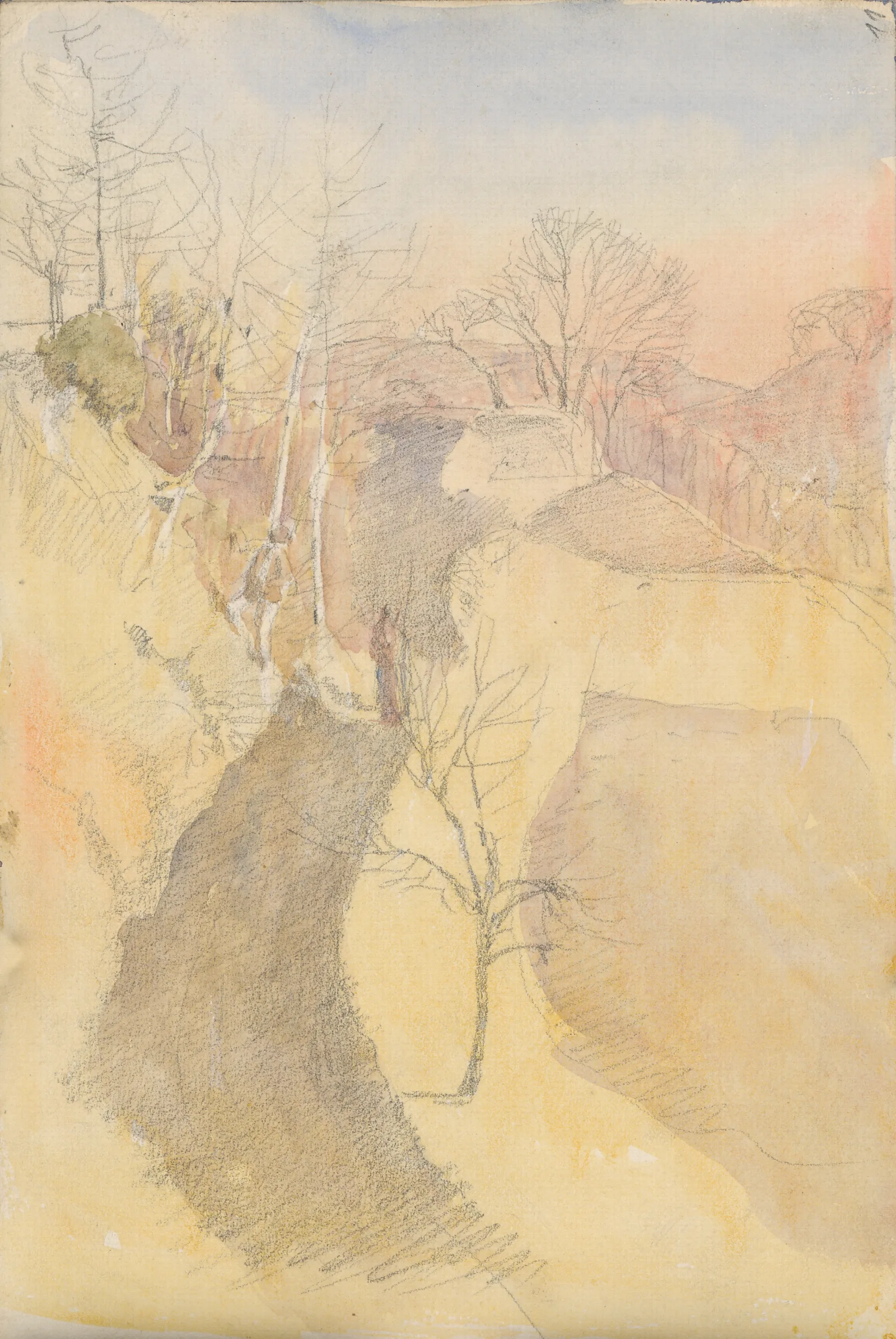 Landscape Study 3 Wall Art by Ladislav Mednyánszky - Canvas Print