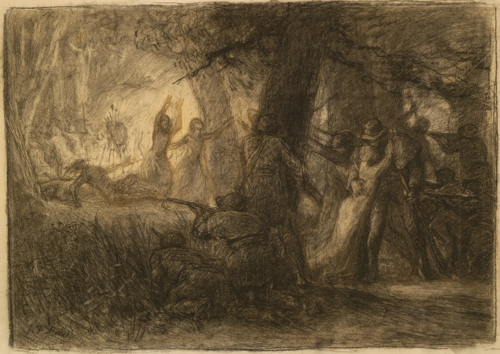 The Rescue Of The Daughters Of Daniel Boone And Richard Callaway Wall Art by Jean-François Millet - Canvas Print