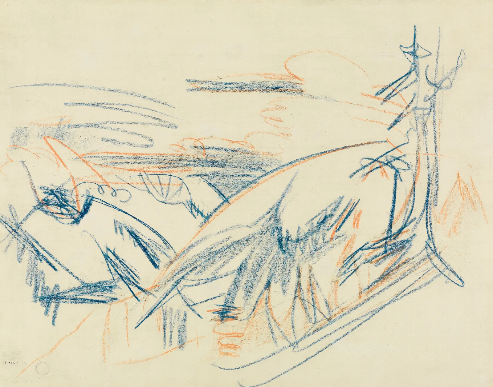 Blaurote Gebirgslandschaft Wall Art by Ernst Ludwig Kirchner - Canvas Print