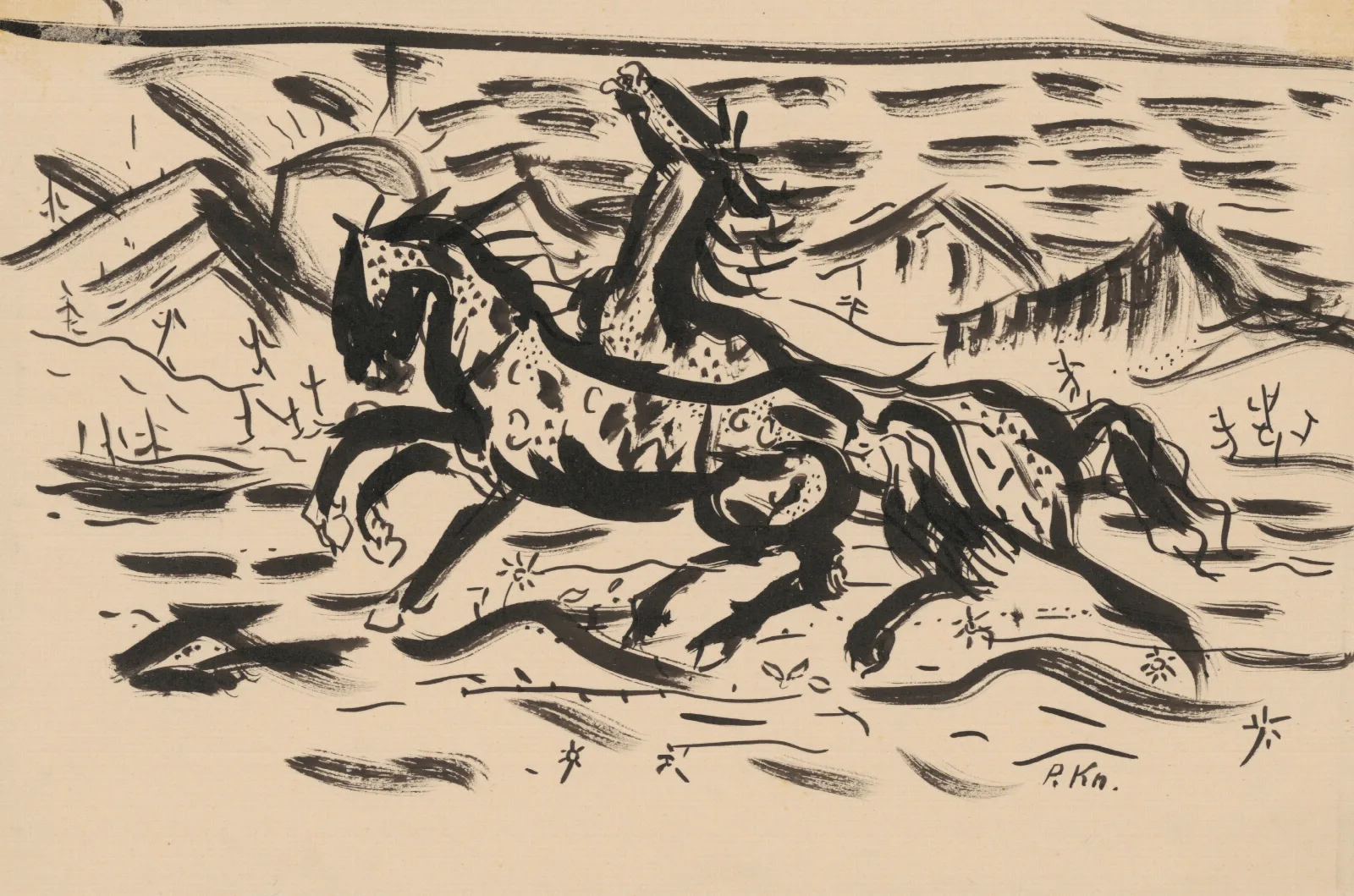 Galloping Horses Wall Art by Arnold Peter Weisz-Kubínčan - Canvas Print