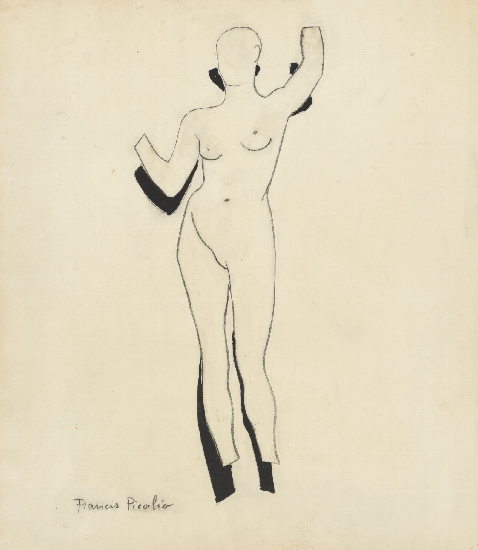 Nu Debout 3 Wall Art by Francis Picabia - Canvas Print