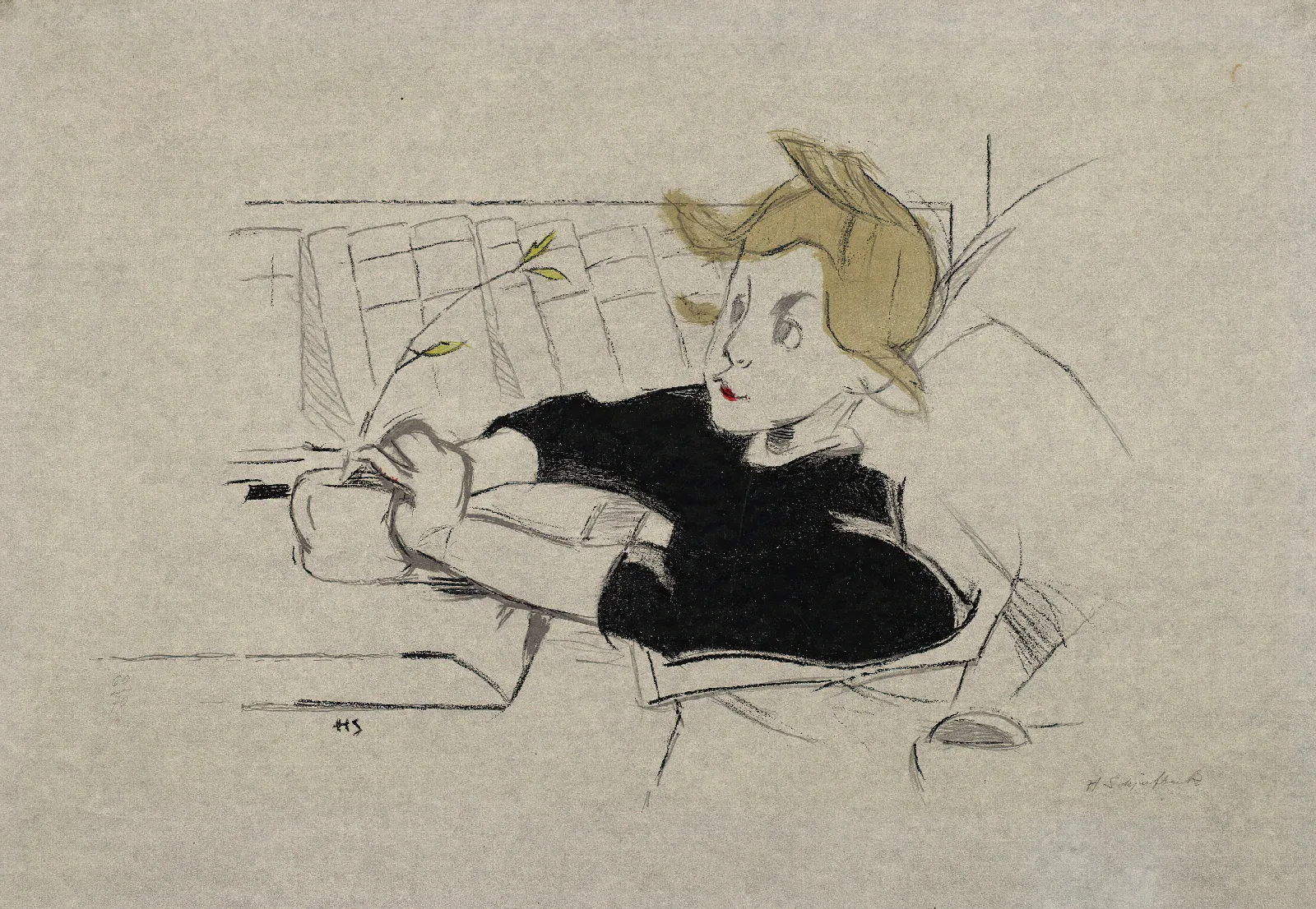 The Convalescent 6 Wall Art by Helene Schjerfbeck - Canvas Print