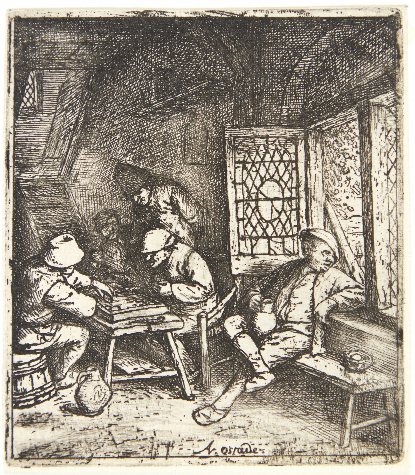 Backgammon Players Wall Art by Adriaen van Ostade - Canvas Print