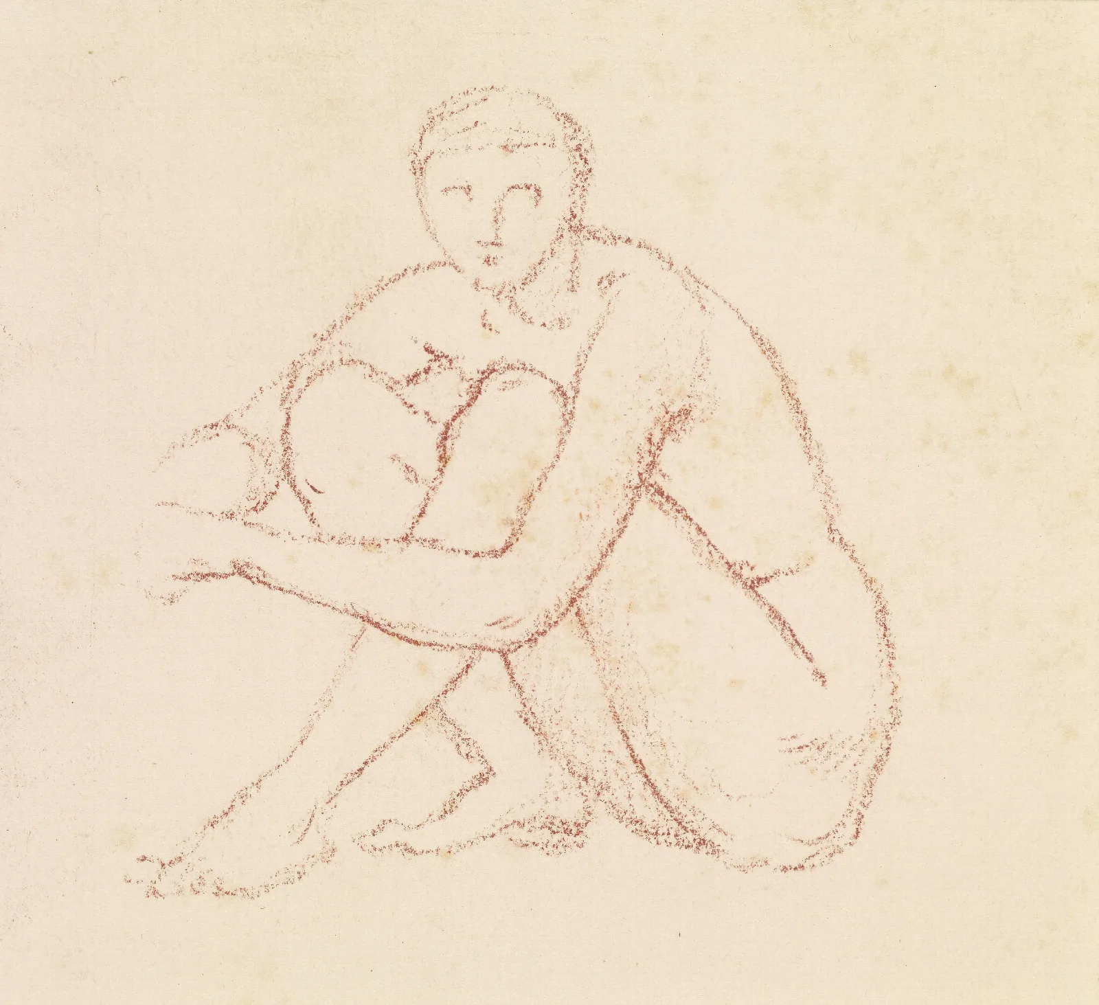 Female Nude Study Of A Seated Figure Wall Art by Sir Edward Coley Burne-Jones - Canvas Print
