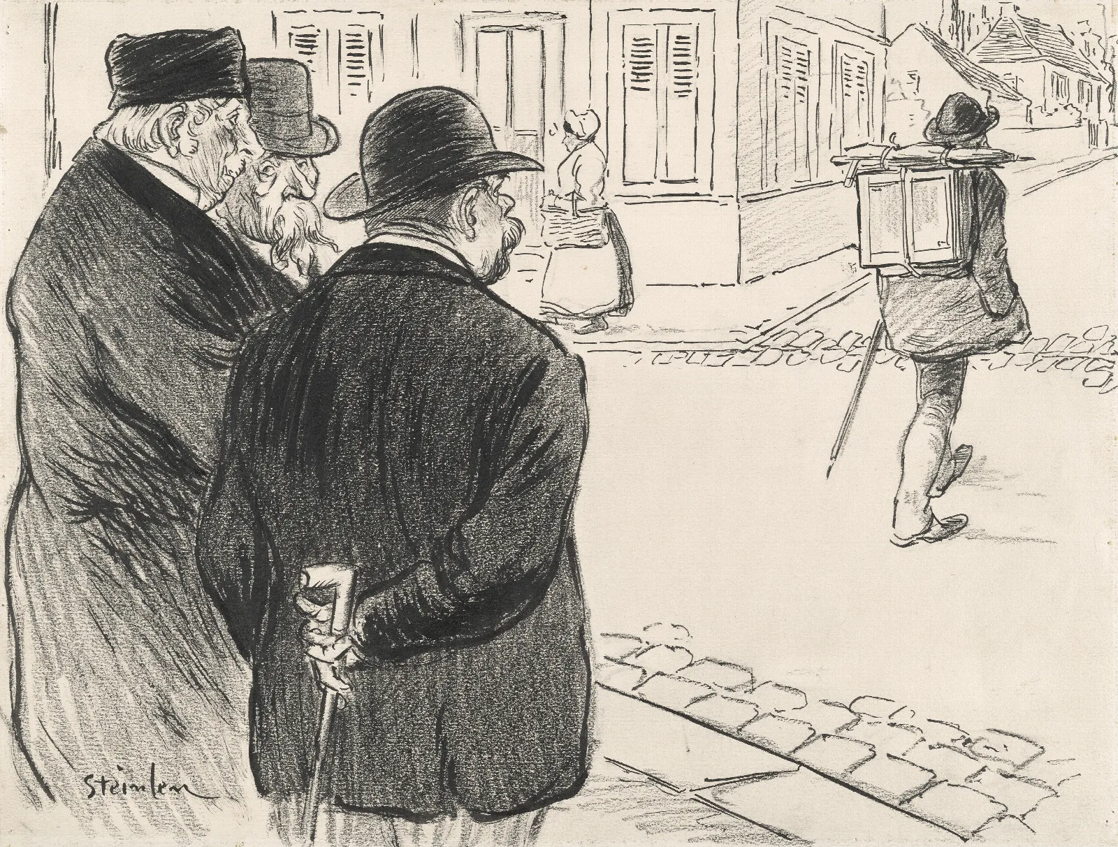 He Acts Like A Painter Wall Art by Théophile Alexandre Steinlen - Canvas Print