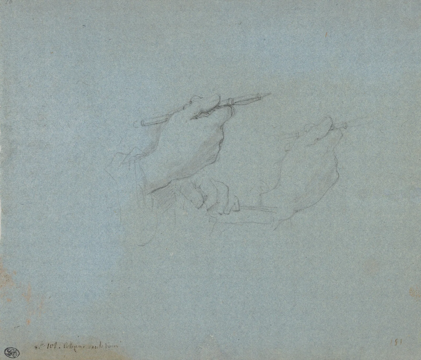 Study Of Hands 6 Wall Art by Charles-Joseph Natoire - Canvas Print