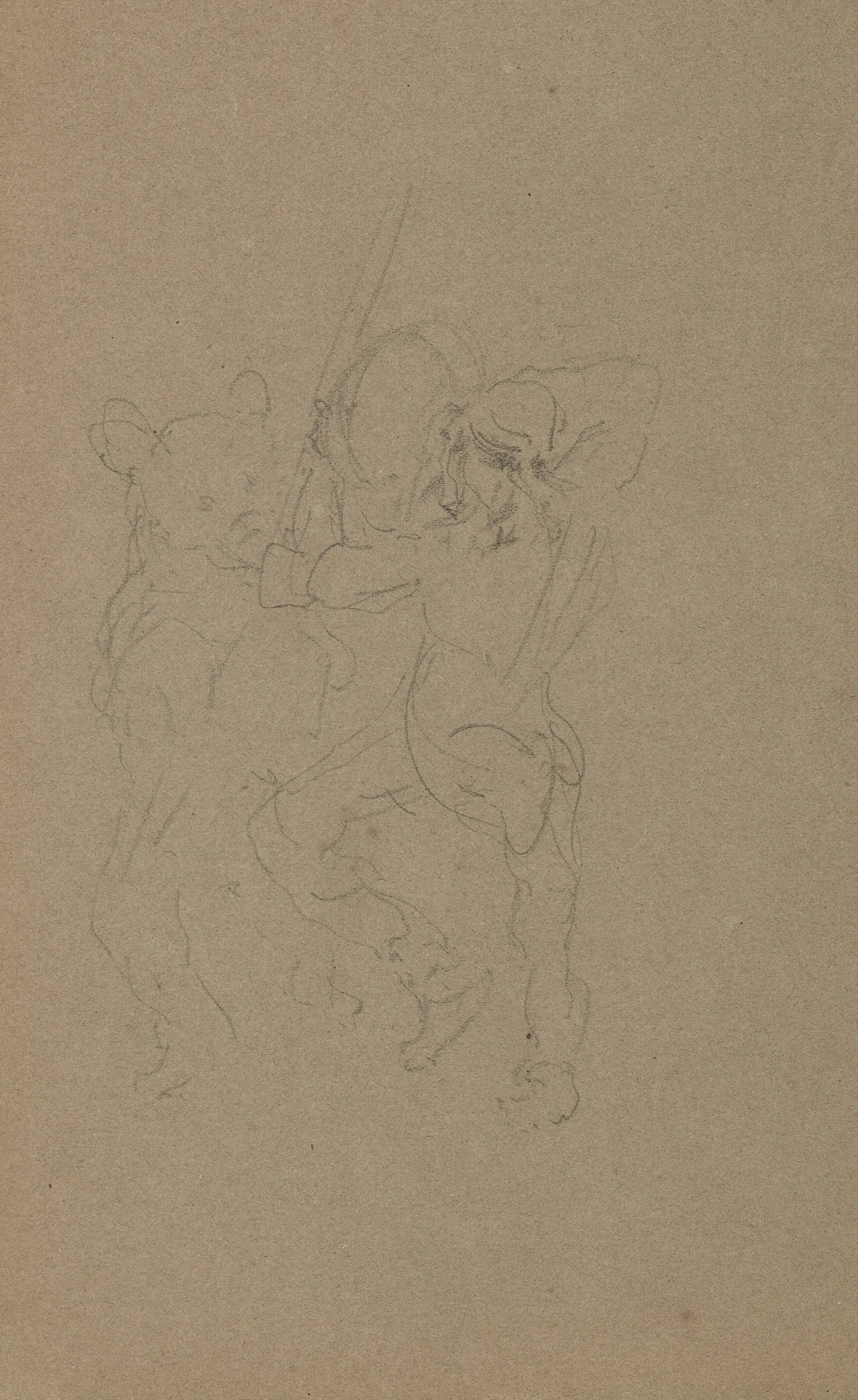 Ours Et Dompteur Wall Art by Henri de Toulouse-Lautrec - Canvas Print