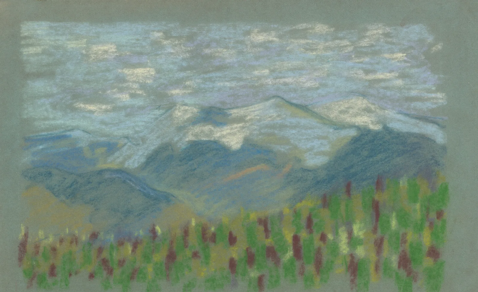 Hilly Landscape 2 Wall Art by Arnold Peter Weisz-Kubínčan - Canvas Print