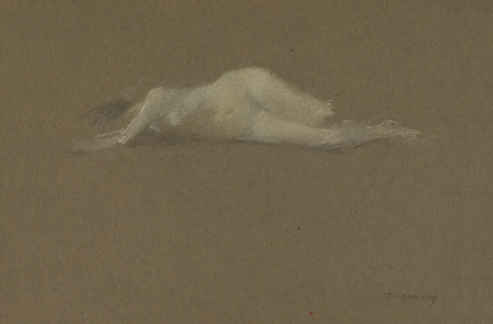 Nude Woman On Her Side Wall Art by Thomas Wilmer Dewing - Canvas Print