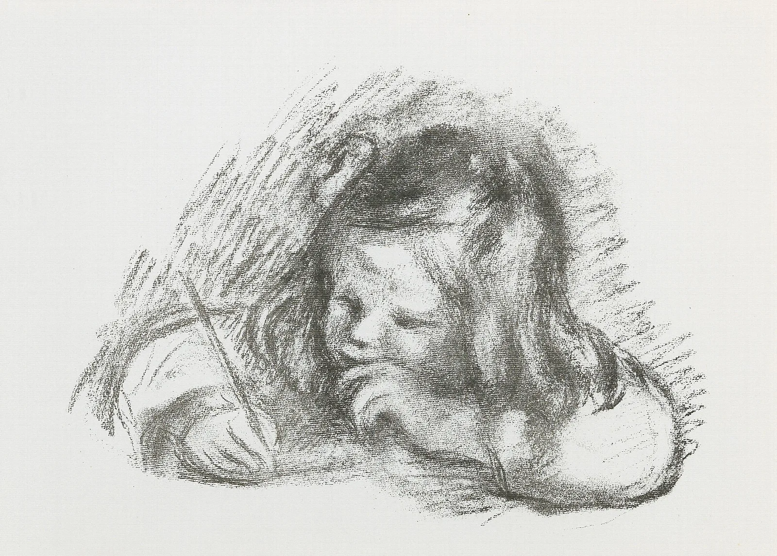 Le Petit Garcon Au Porte Plume Claude Renoir Ecrivant Wall Art by Pierre-Auguste Renoir - Canvas Print