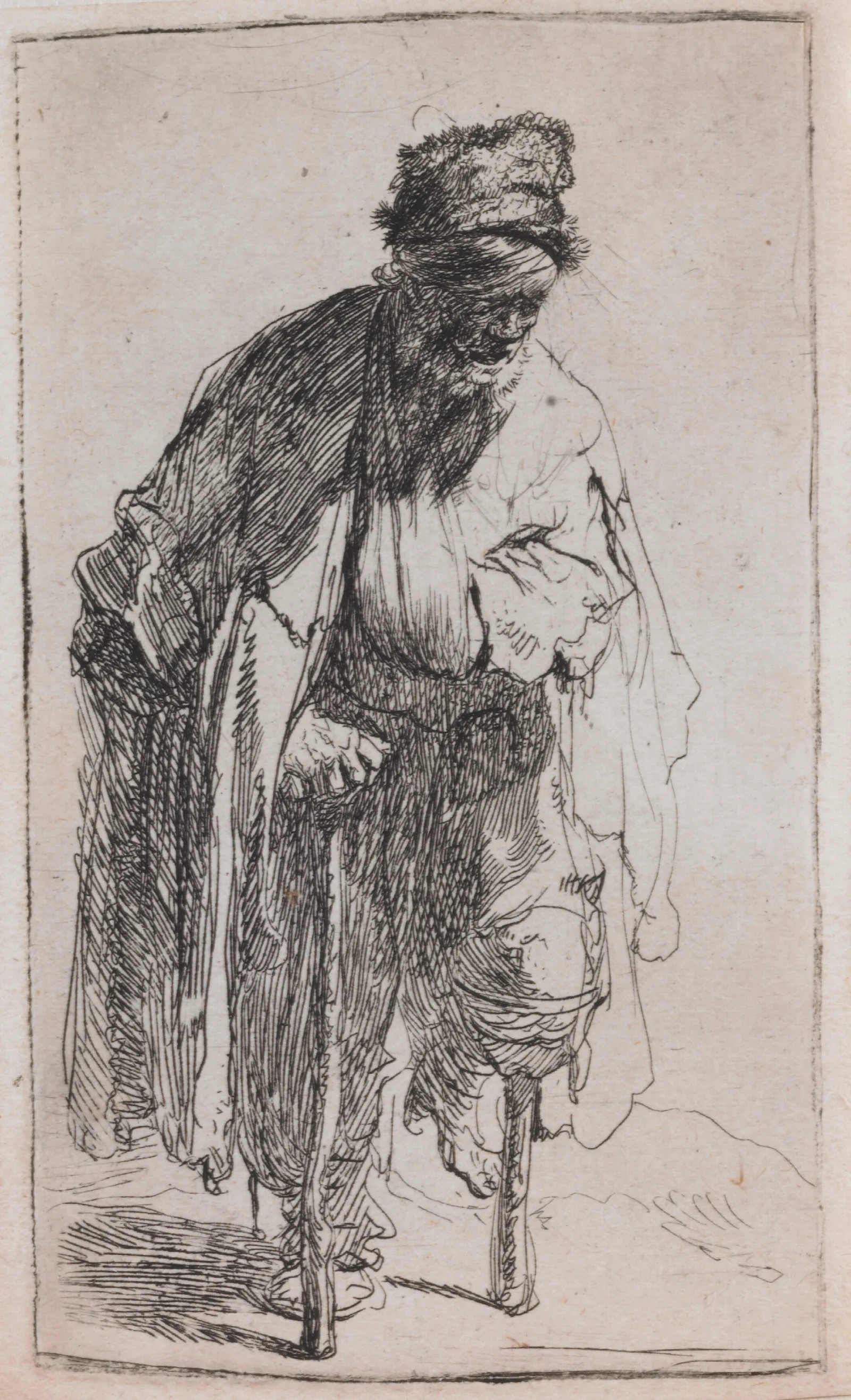 The Beggar With A Wooden Leg Wall Art by Rembrandt van Rijn - Canvas Print
