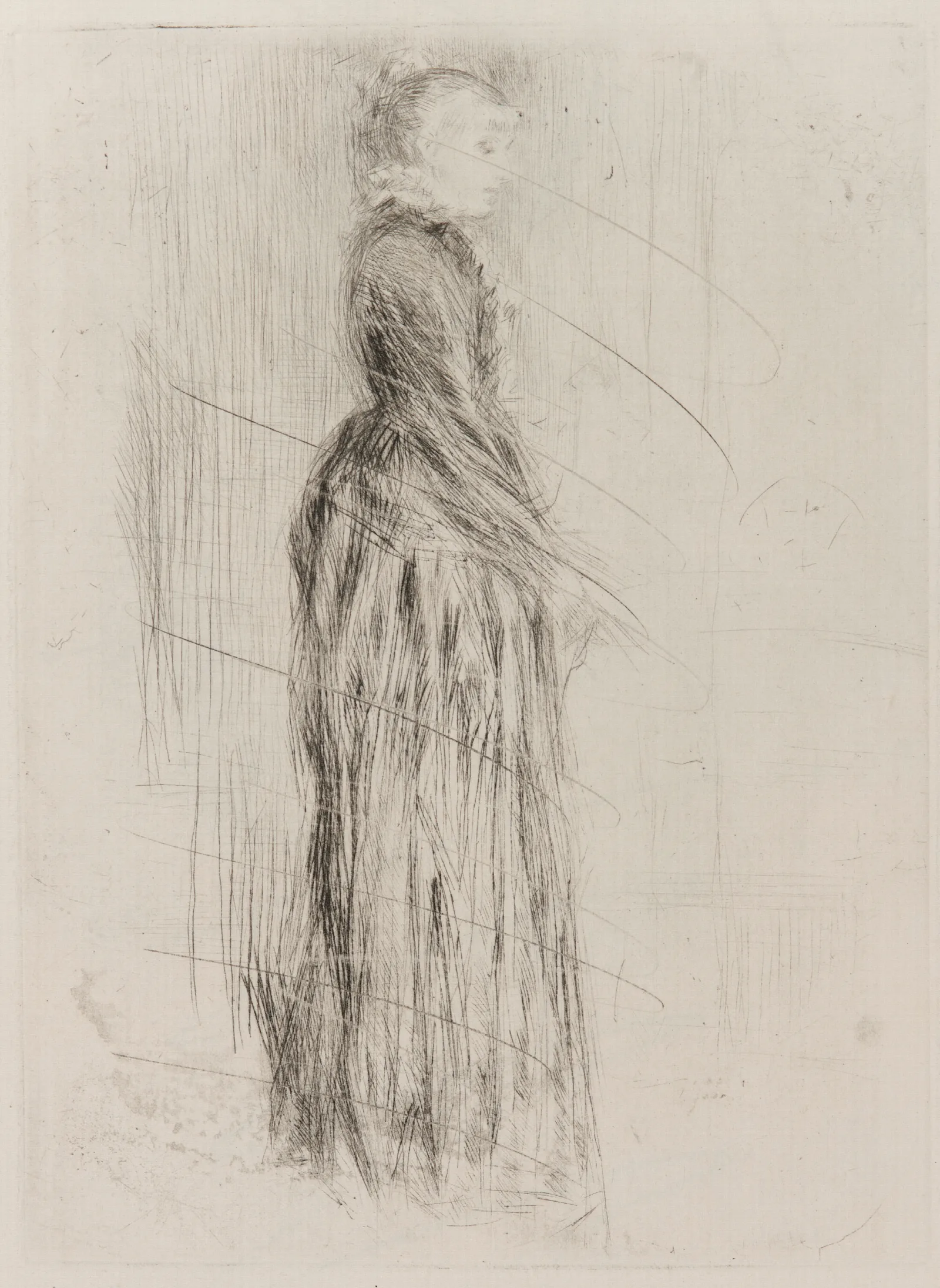 The Little Velvet Dress Wall Art by James Abbott McNeill Whistler - Canvas Print