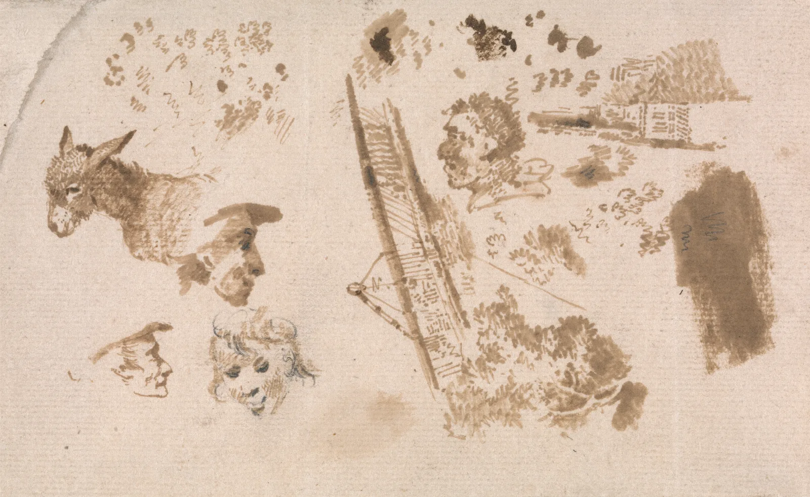 A Sheet Of Slight Sketches Wall Art by James Ward - Canvas Print