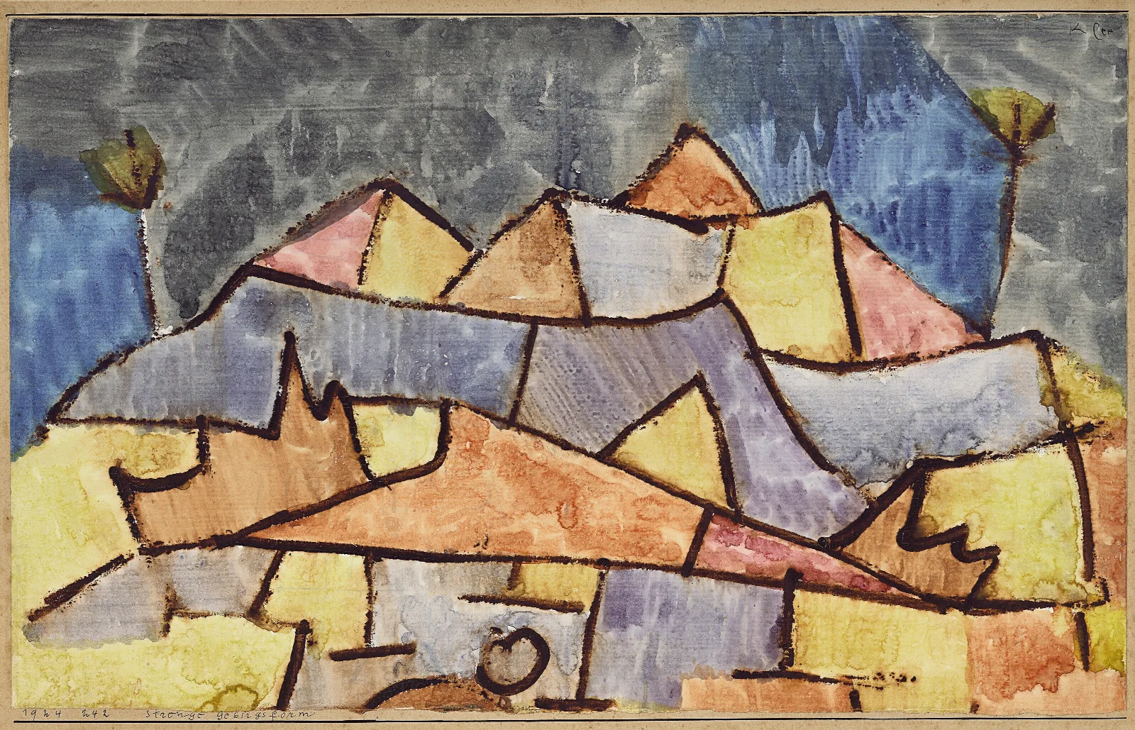 Strenge Gebirgsform Kristallines Gebirge Wall Art by Paul Klee - Canvas Print