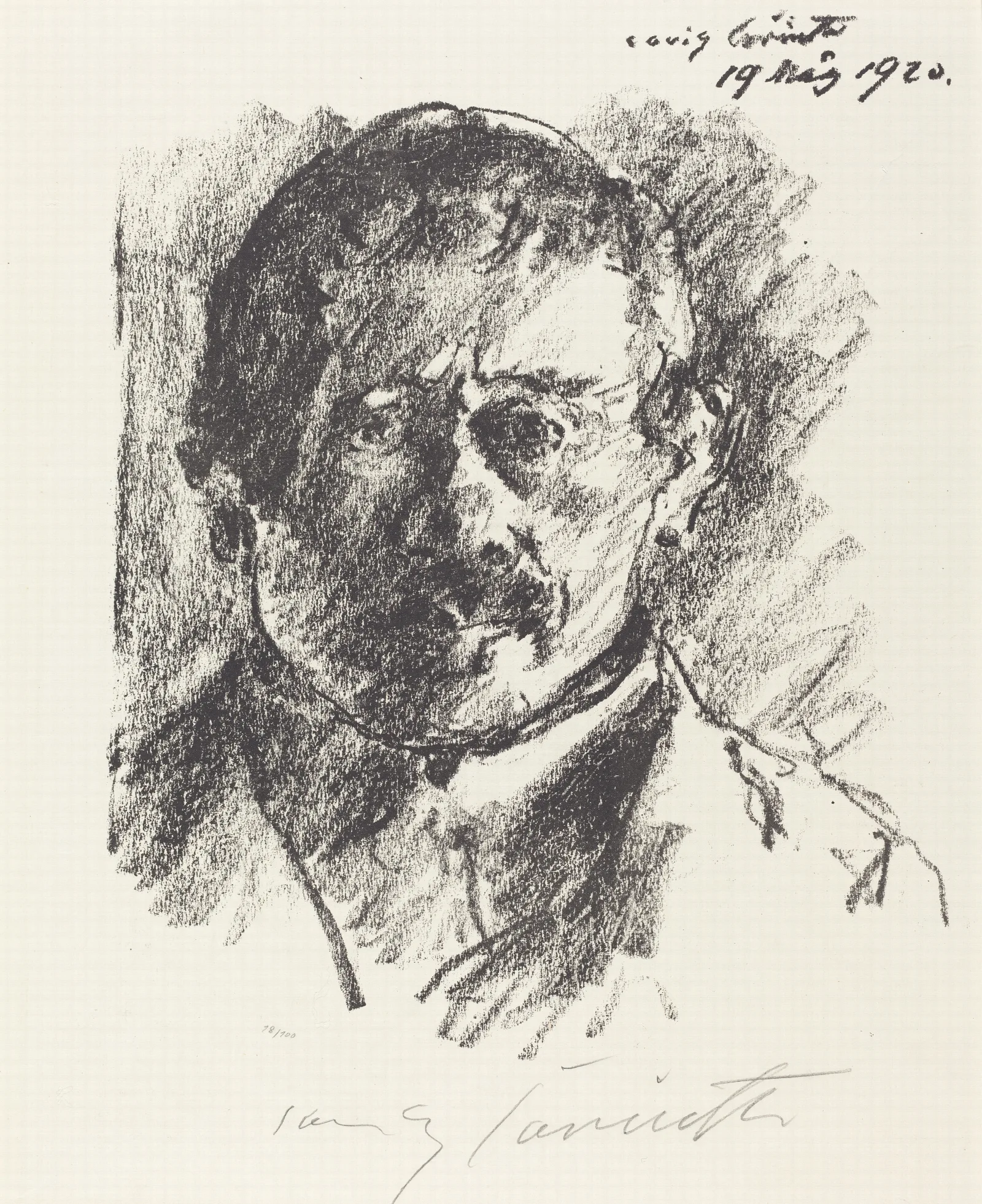 Self Portrait Selbstbildnis 4 Wall Art by Lovis Corinth - Canvas Print