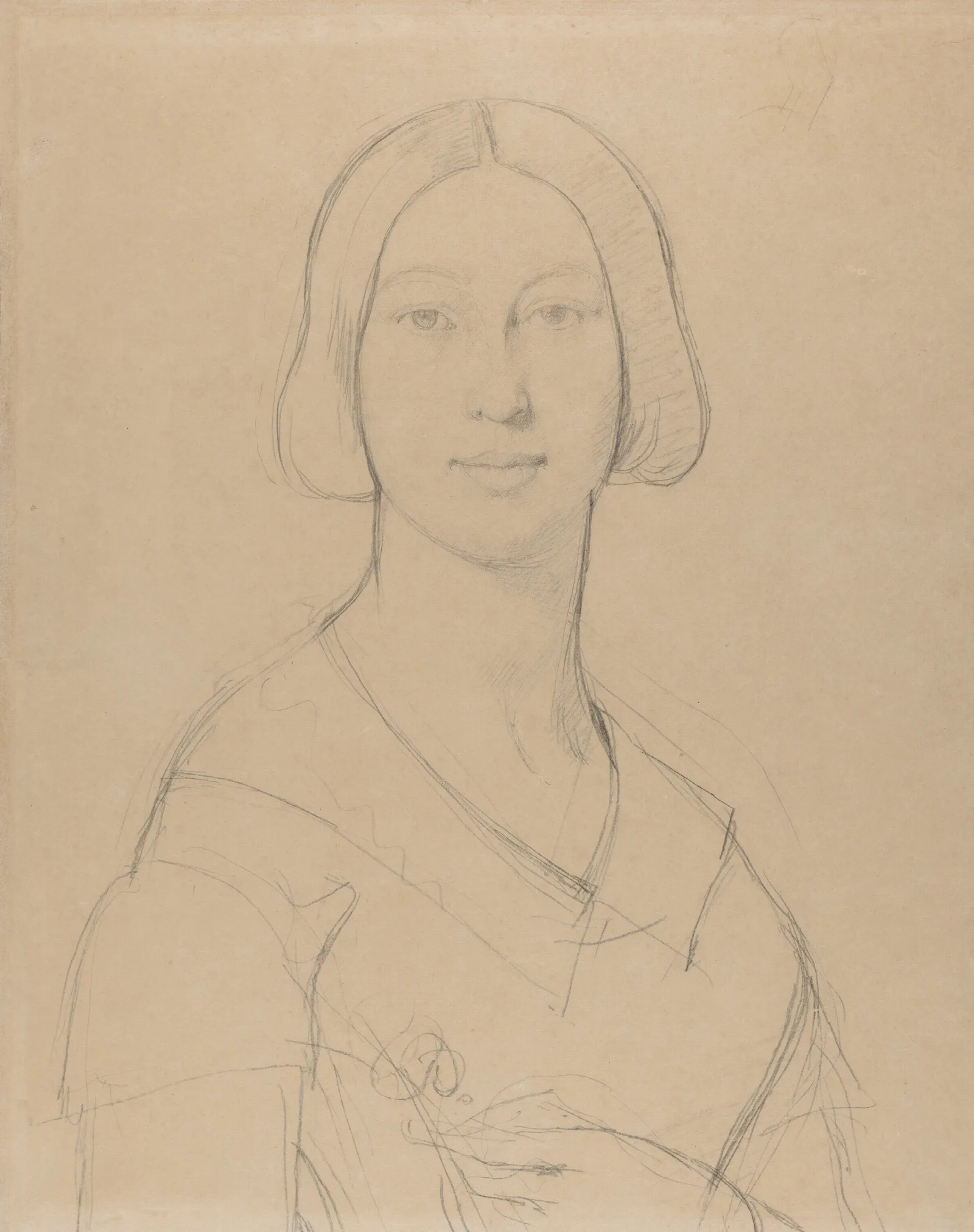 Portrait Of Madame Paul Meurice Nee Palmyre Granger Wall Art by Jean Auguste Dominique Ingres - Canvas Print