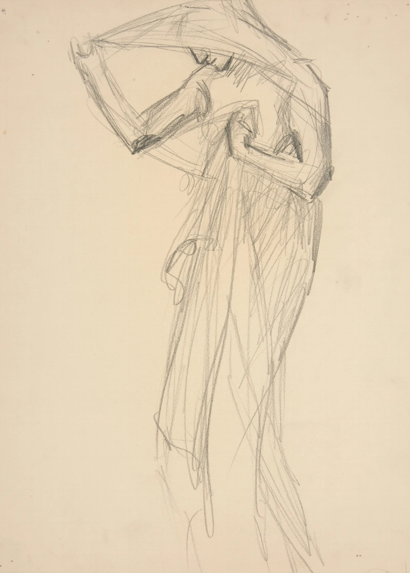 Figure Study For The Hours Sketch For Mural For The State Capitol Building In Harrisburg Pennsylvania 1902 1911 Ii Wall Art by Edwin Austin Abbey - Canvas Print