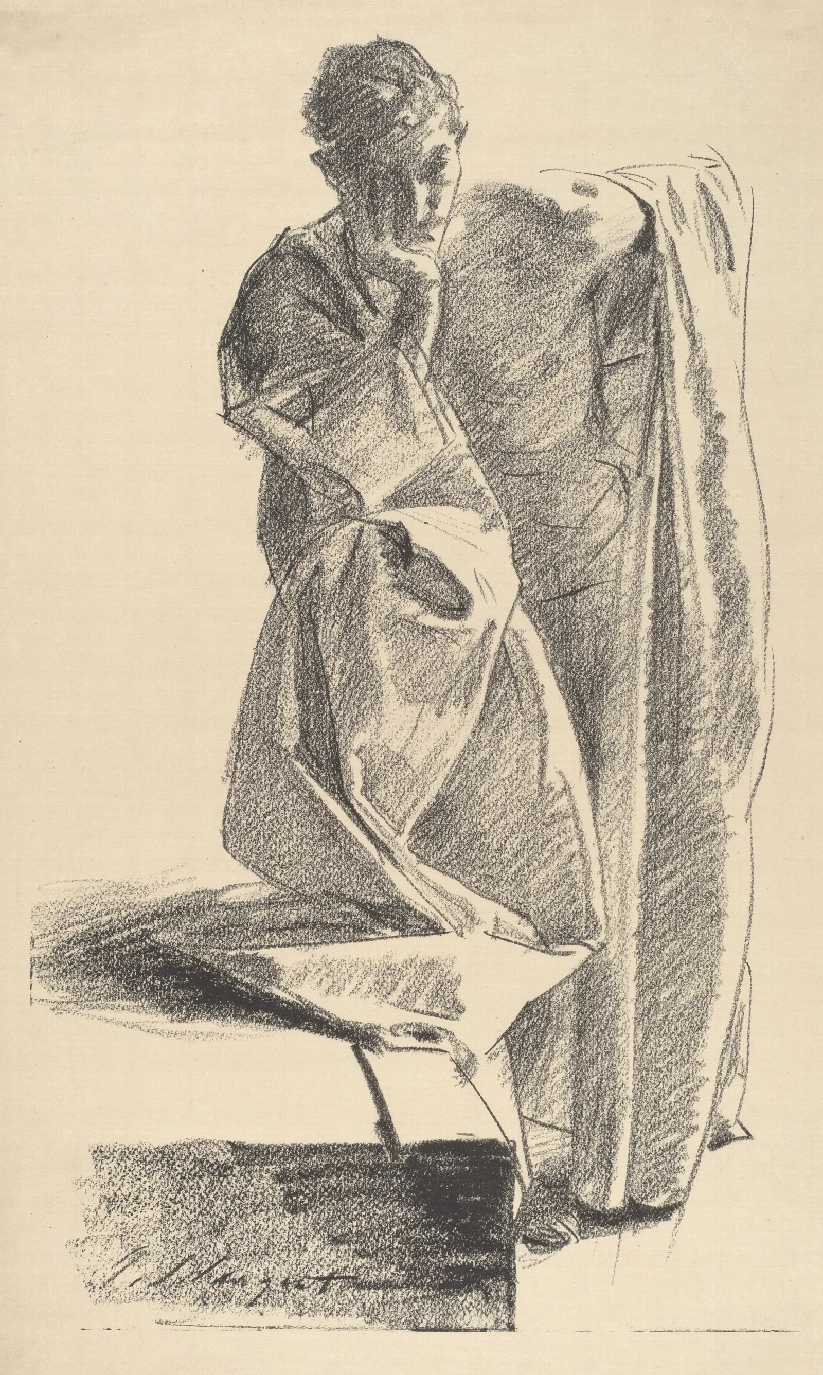 Study Of A Young Man 2 Wall Art by John Singer Sargent - Canvas Print