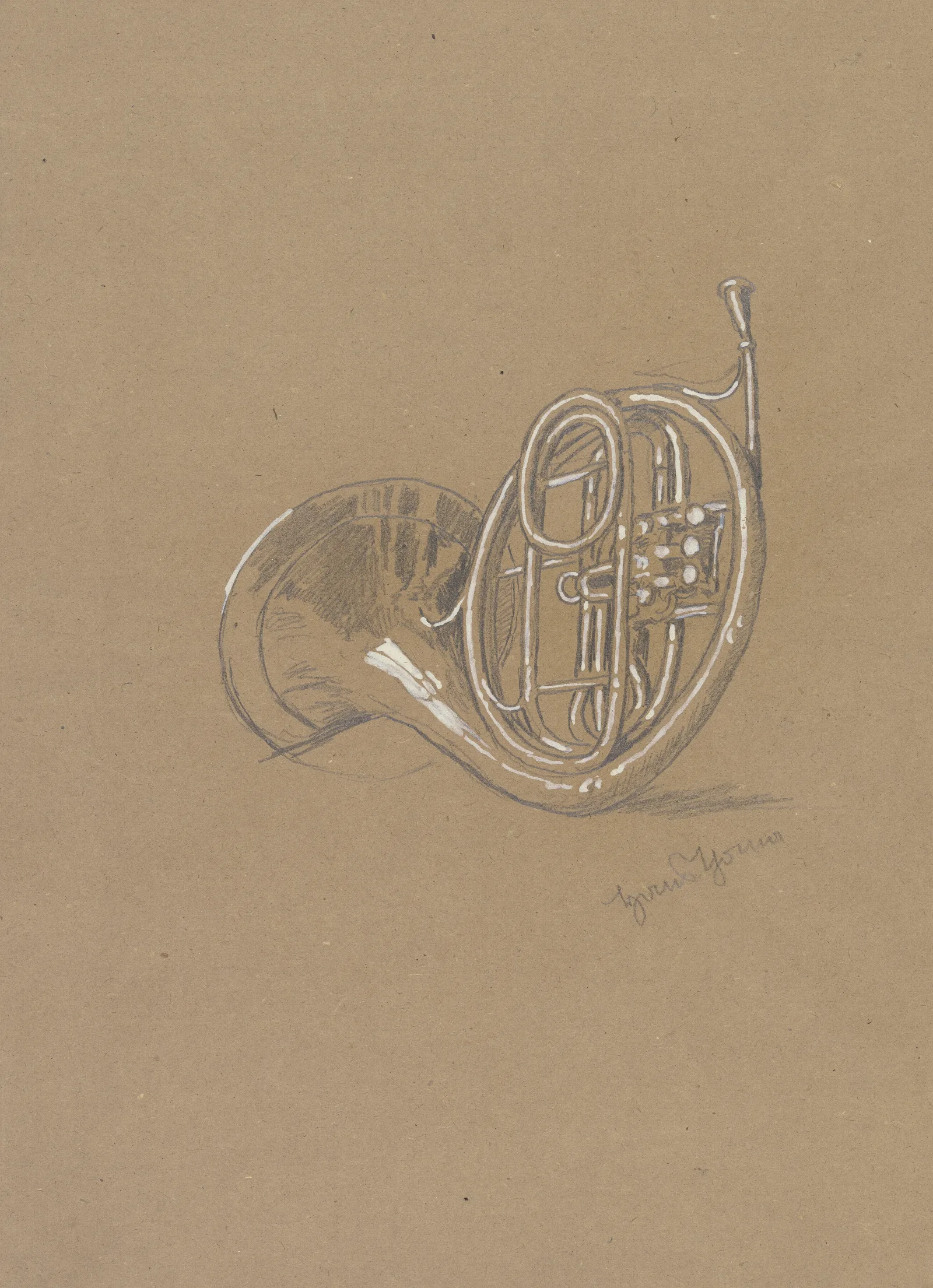 French Horn 3 Wall Art by Hans Thoma - Canvas Print