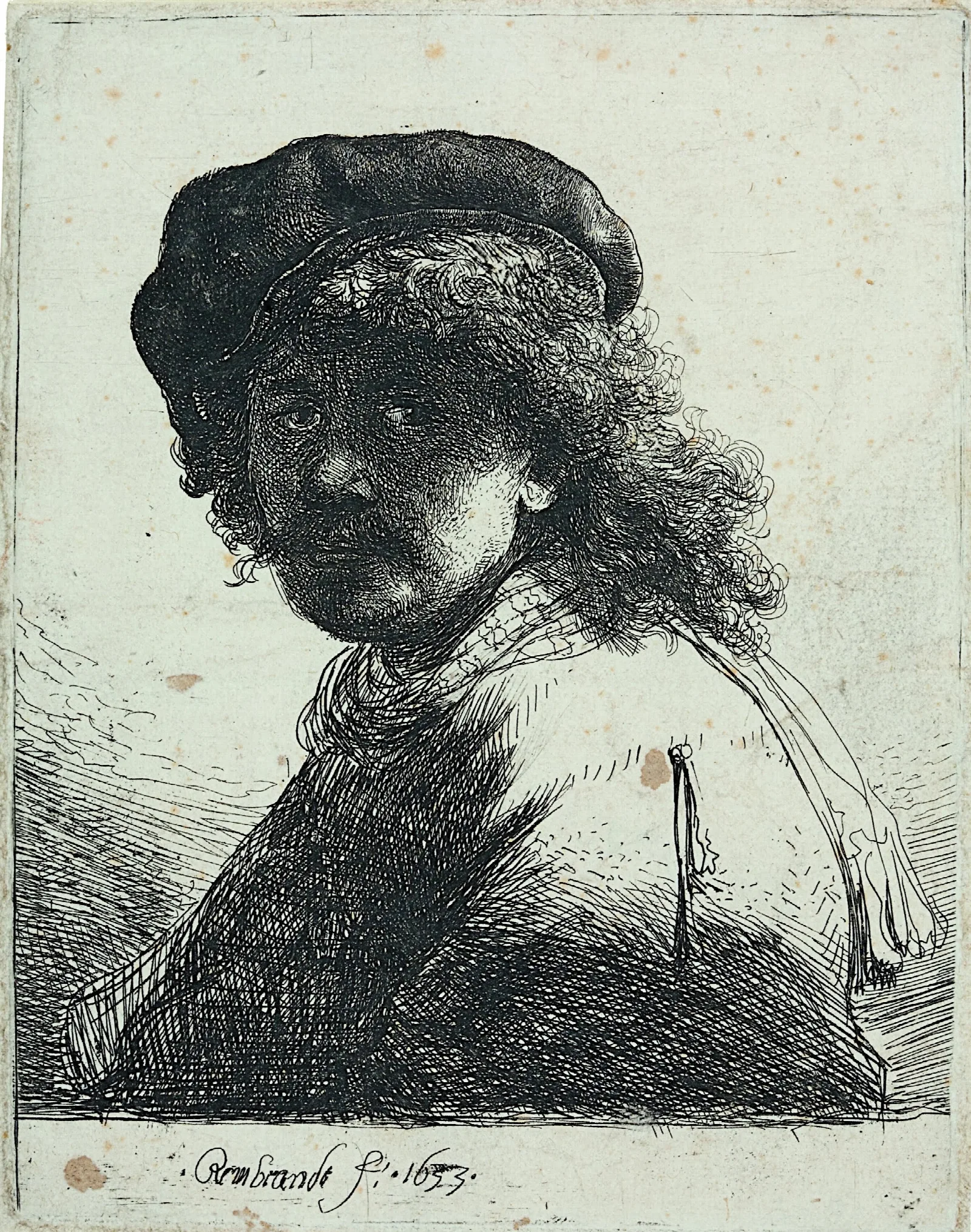 Self Portrait 409 Wall Art by Rembrandt van Rijn - Canvas Print