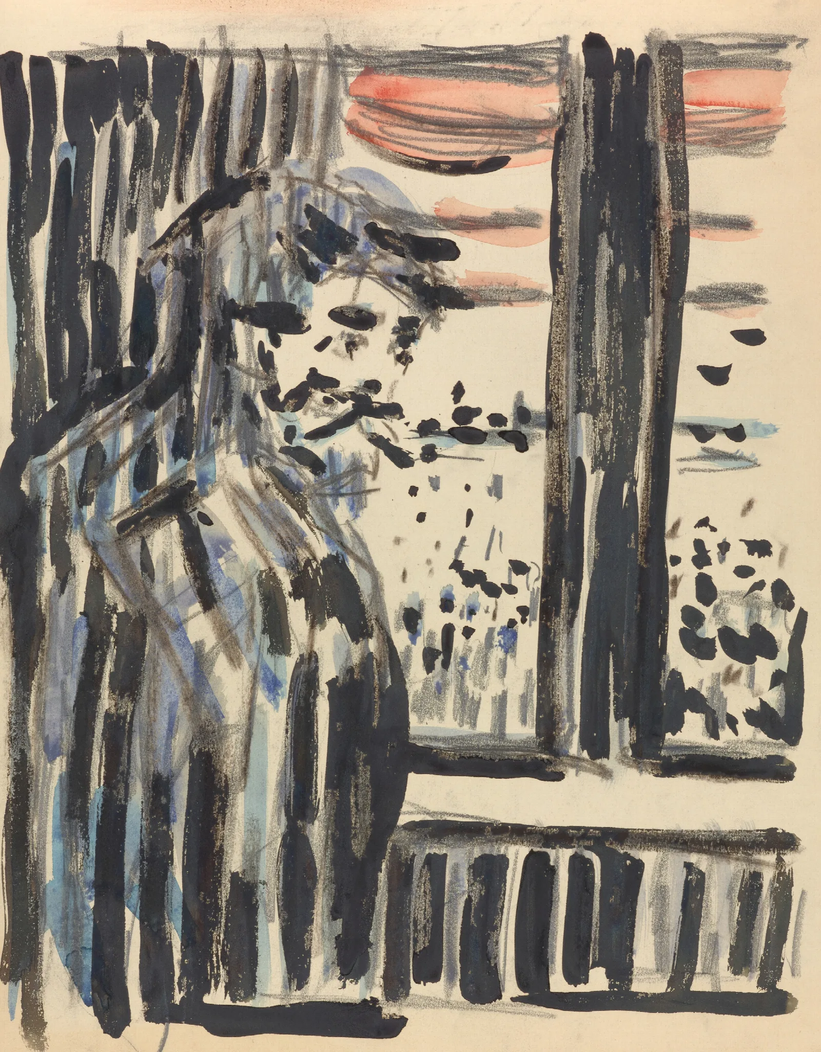 Staende Figur ? Wall Art by Edvard Munch - Canvas Print