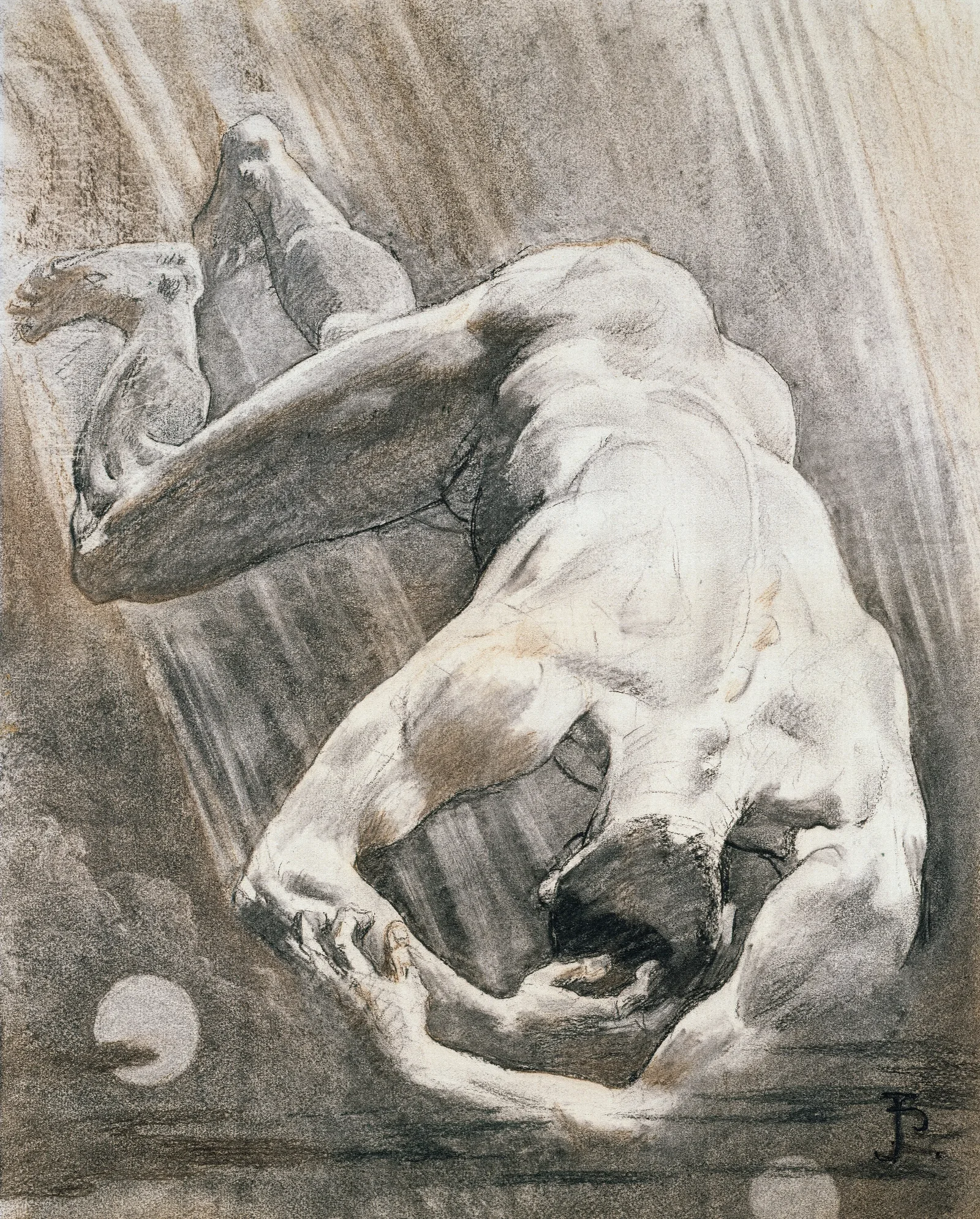 La Chute 2 Wall Art by Jean-Paul Laurens - Canvas Print