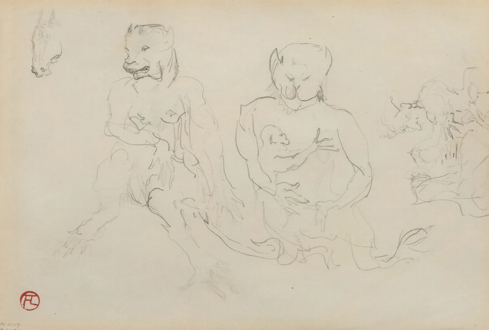 Croquis Charge Wall Art by Henri de Toulouse-Lautrec - Canvas Print