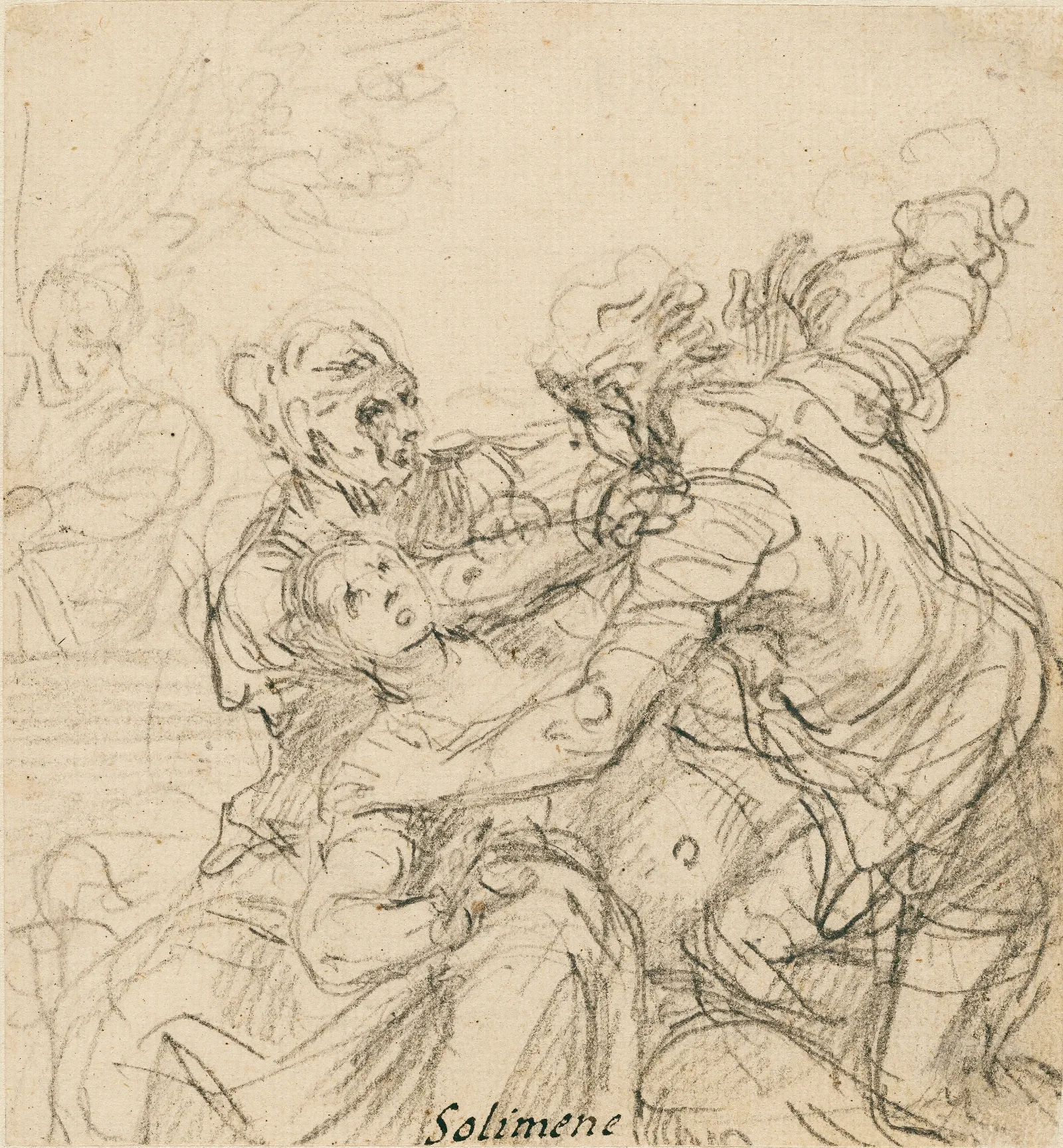 Study For The Death Of Messalina Wall Art by Francesco Solimena - Canvas Print
