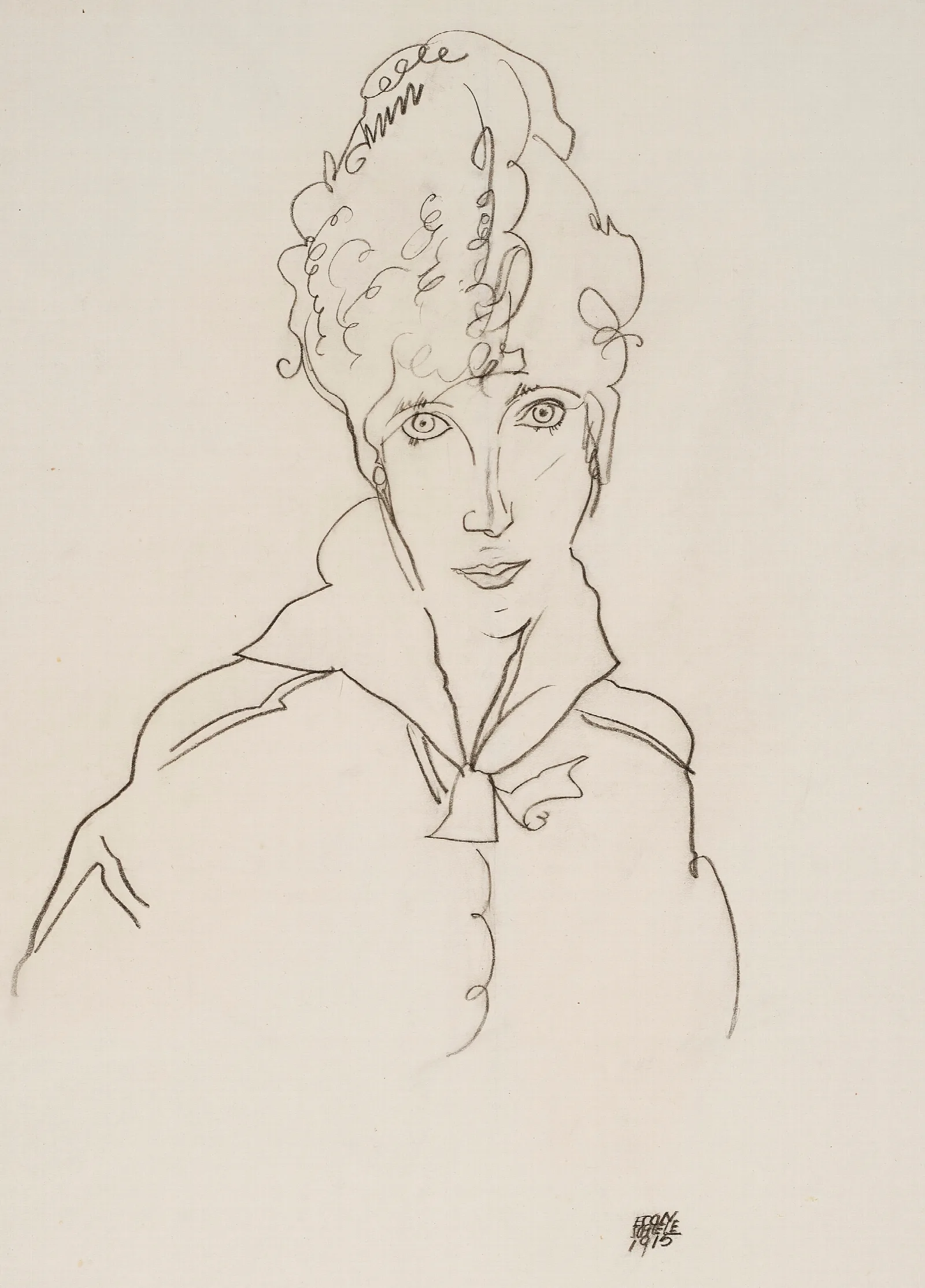 Bildnis Edith Schiele Wall Art by Egon Schiele - Canvas Print