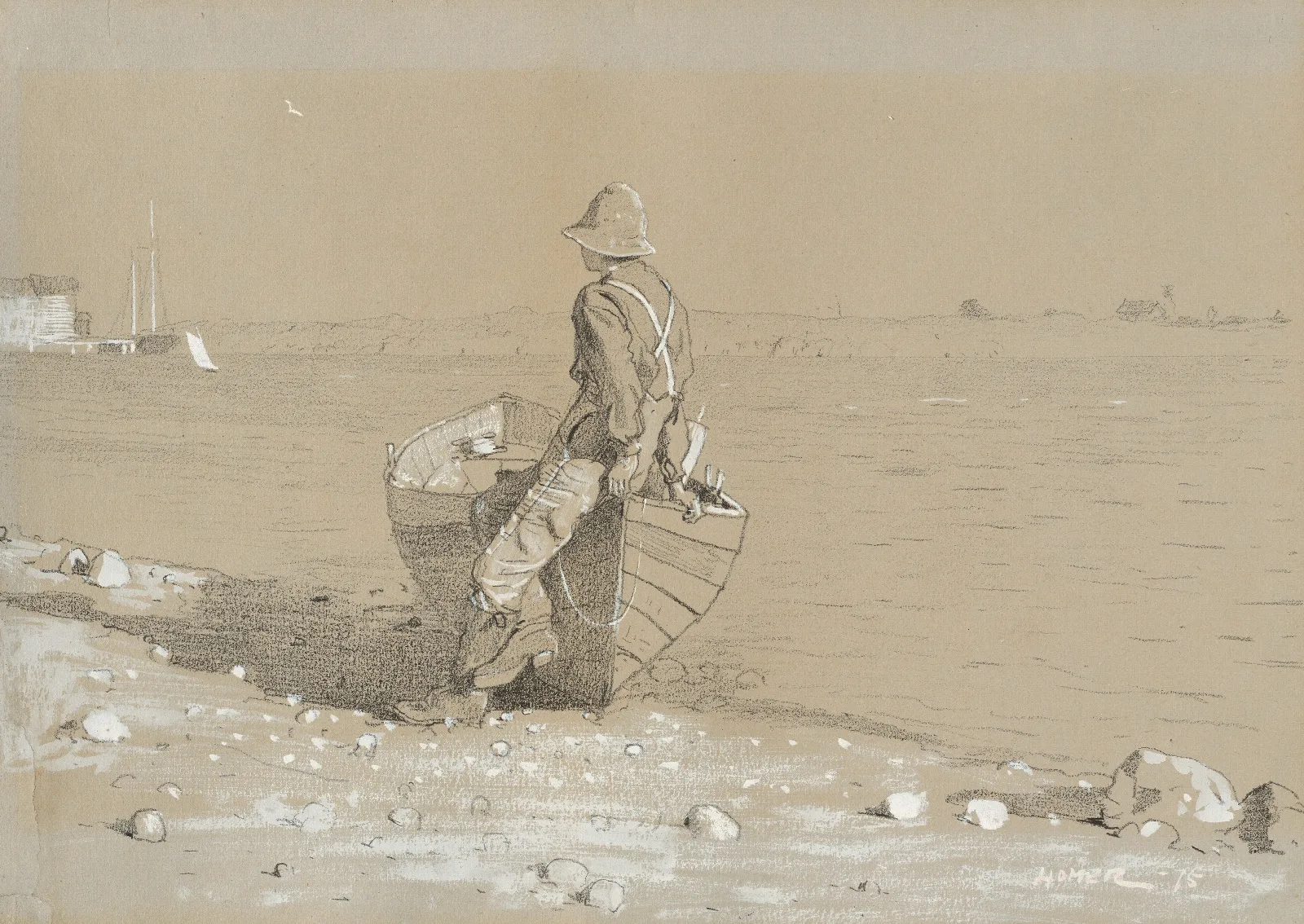 Looking Out Wall Art by Winslow Homer - Canvas Print