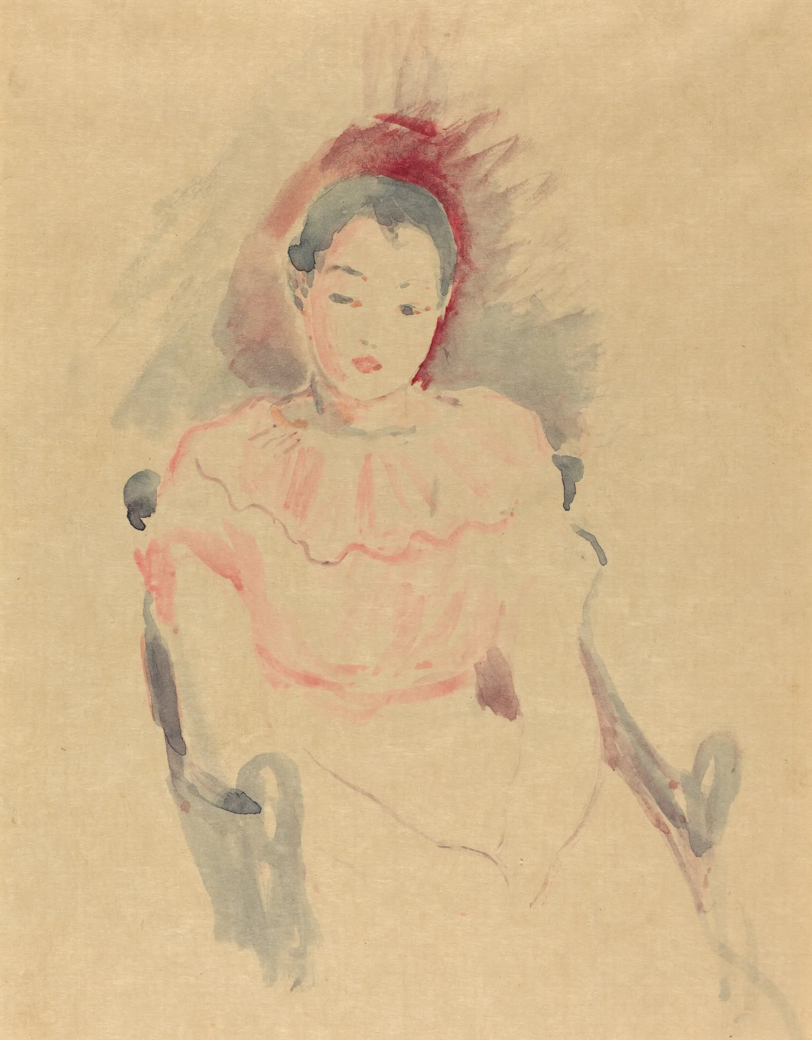 Girl Seated Wall Art by Berthe Morisot - Canvas Print