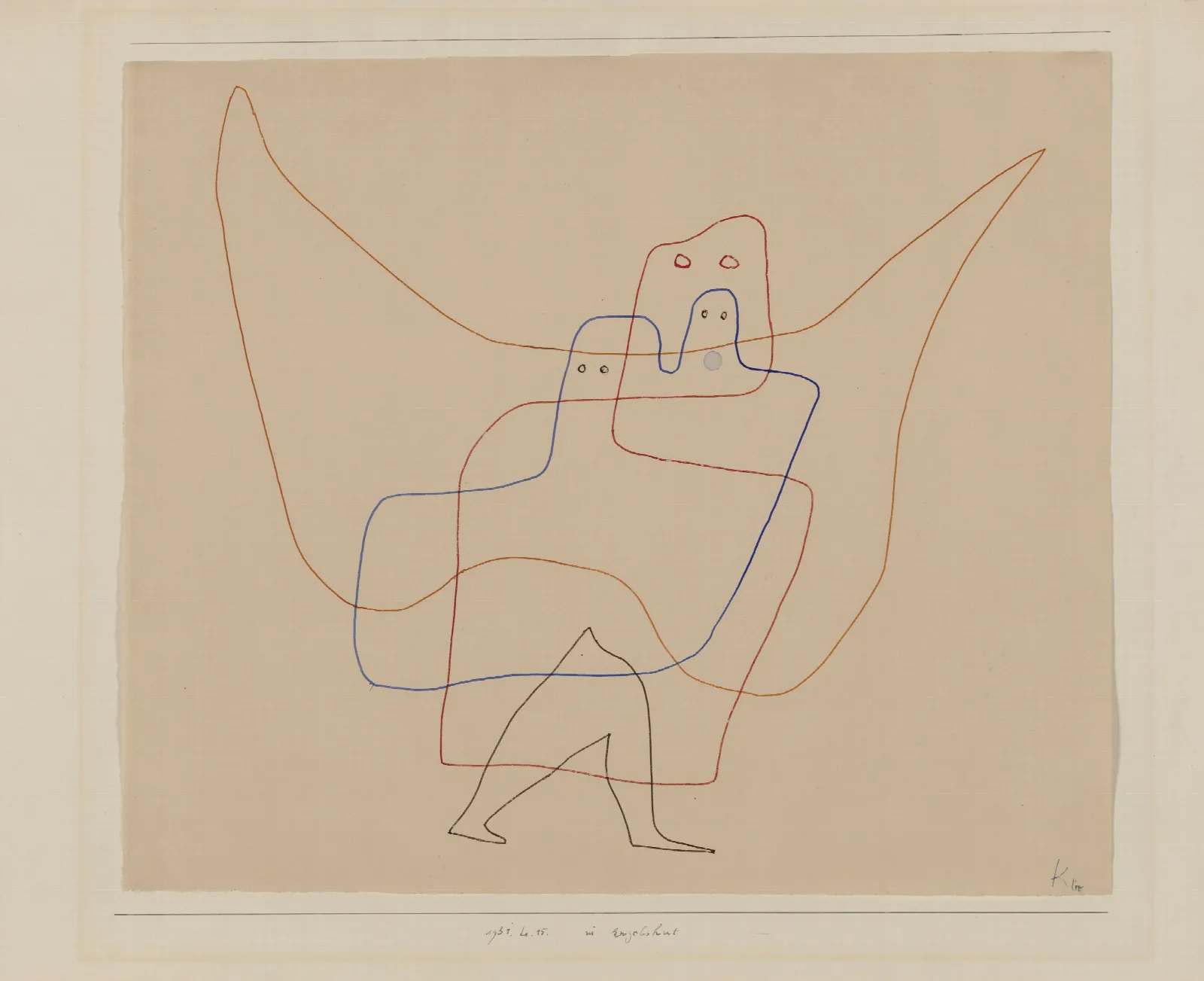 In Angels Care Wall Art by Paul Klee - Canvas Print