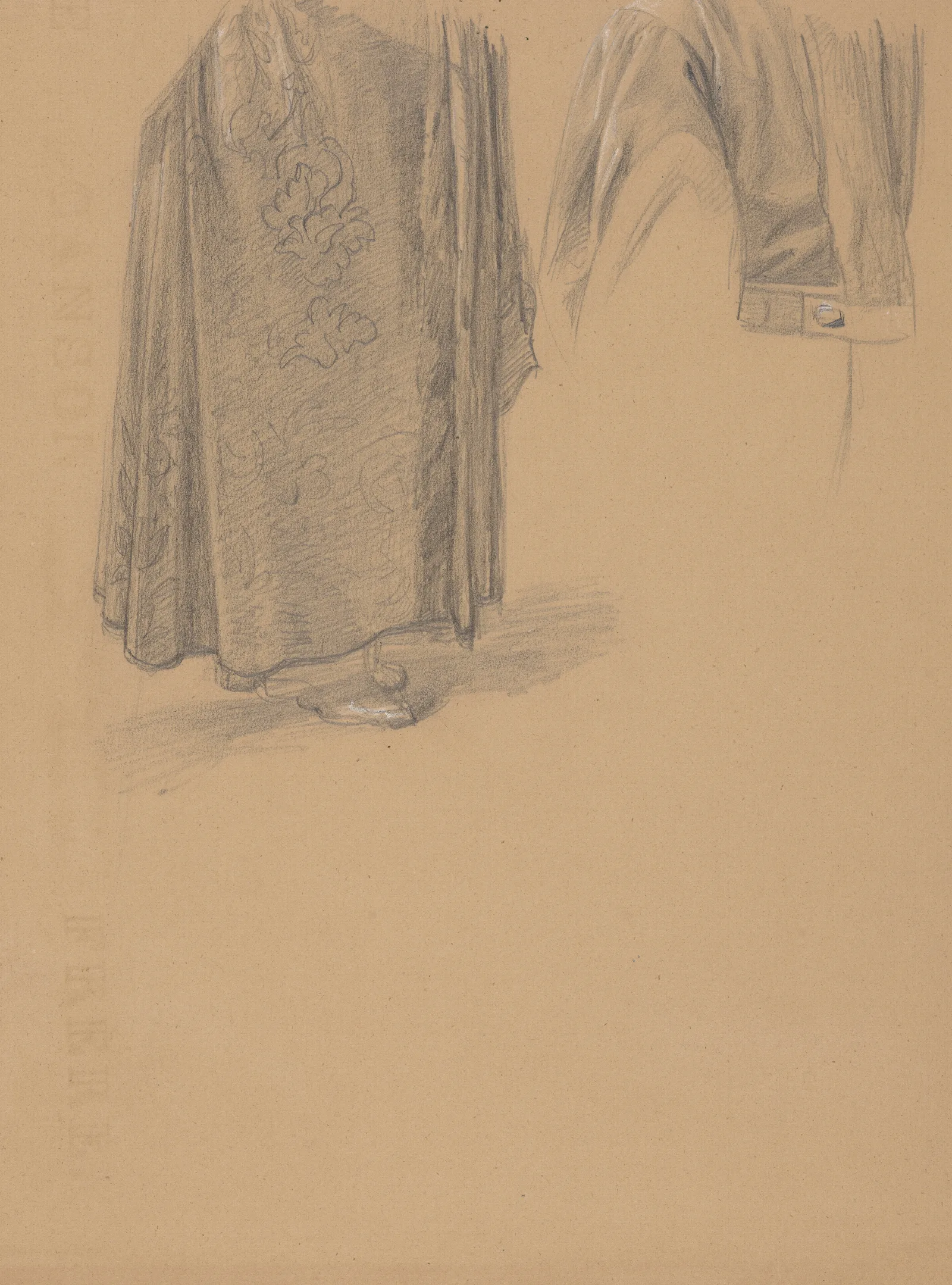 Study Of Robes Of Jasko Of Teczyn For The Painting Queens Jadwigas Oath Wall Art by Józef Simmler - Canvas Print