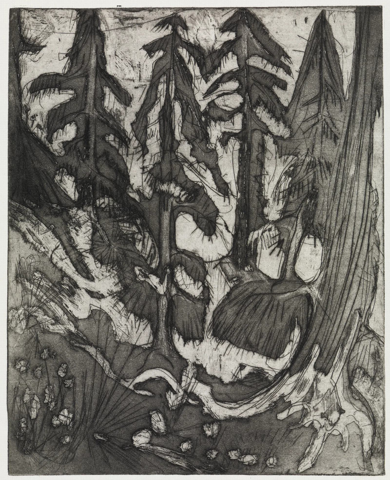 Bergwald Wall Art by Ernst Ludwig Kirchner - Canvas Print