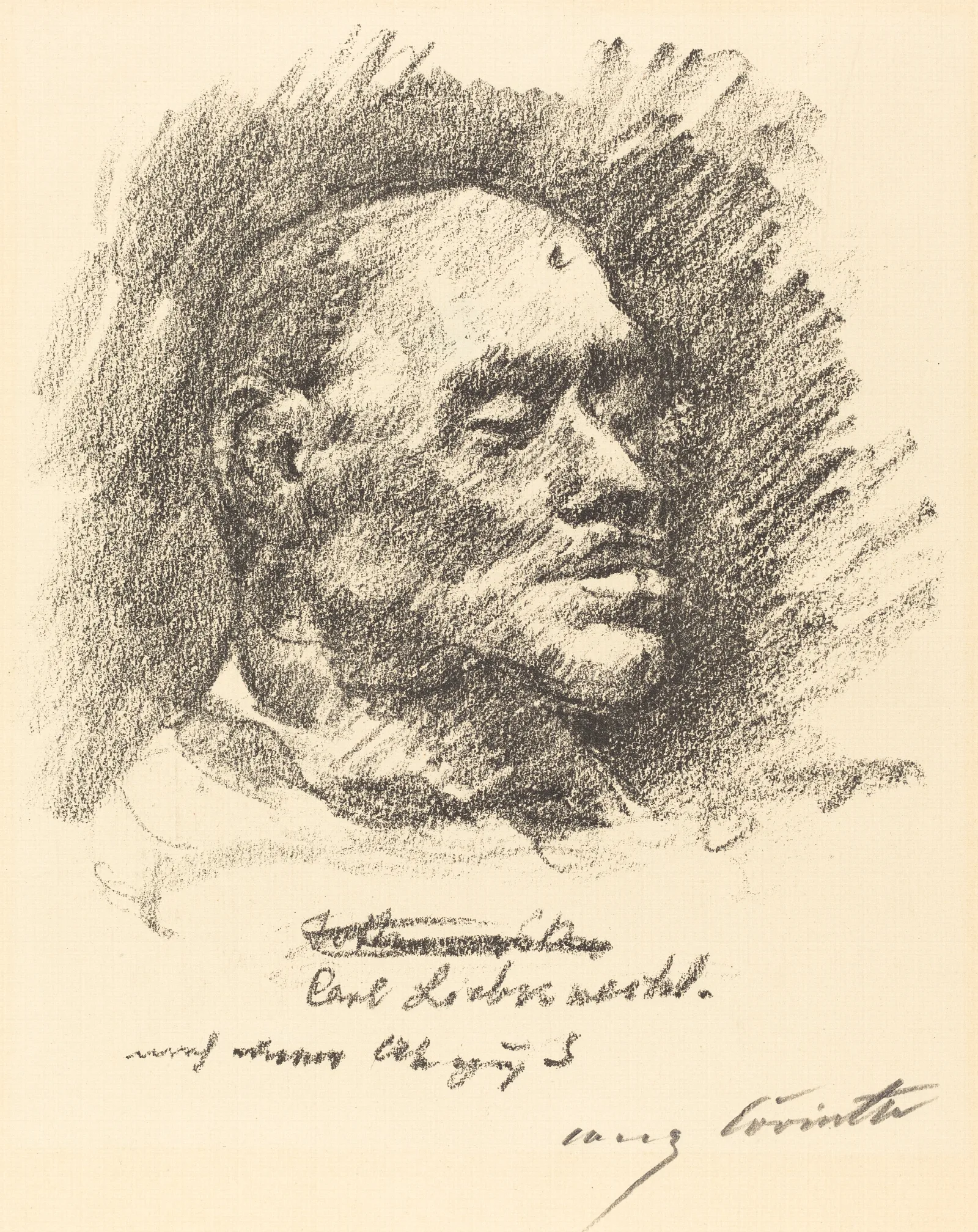 Carl Liebknecht Totenmaske Liebknechts Wall Art by Lovis Corinth - Canvas Print