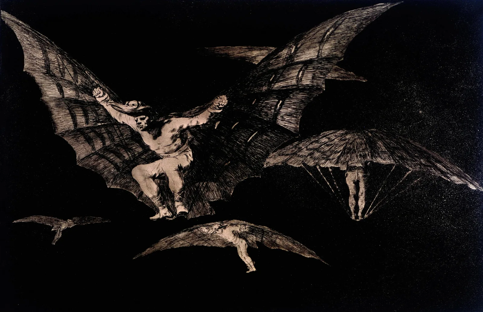 Where Theres A Will Theres A Way A Way Of Flying Wall Art by Francisco de Goya - Canvas Print