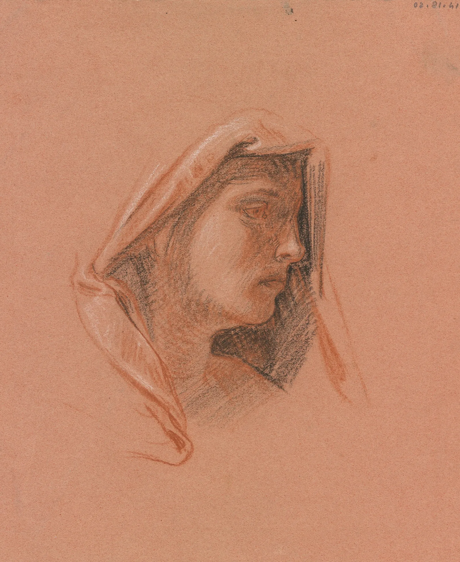 Womans Head 19 Wall Art by Elihu Vedder - Canvas Print