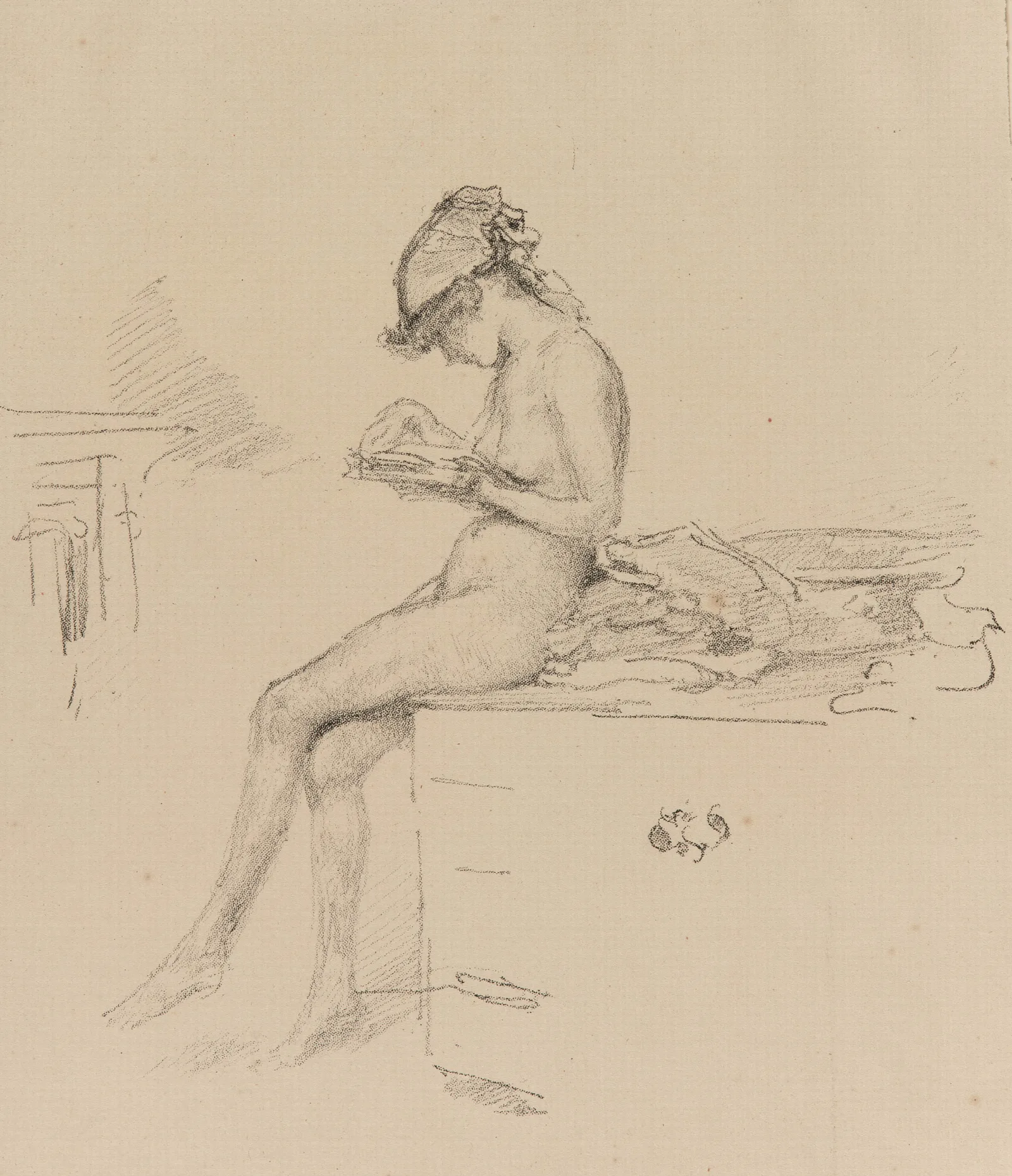 The Little Nude Model Reading Wall Art by James Abbott McNeill Whistler - Canvas Print