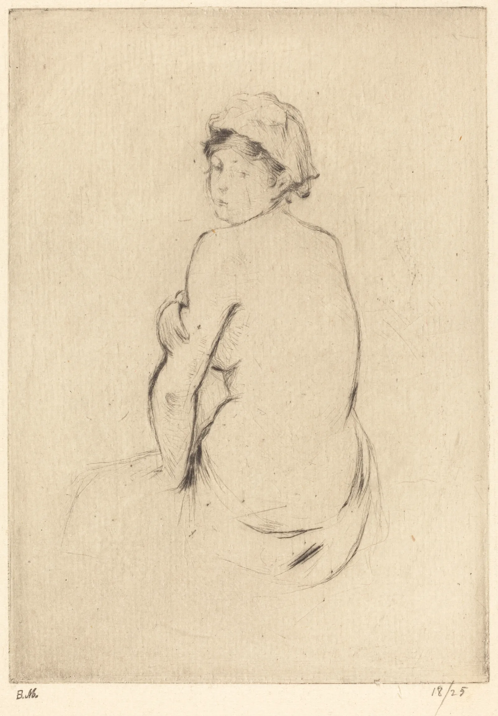 Nude 9 Wall Art by Berthe Morisot - Canvas Print