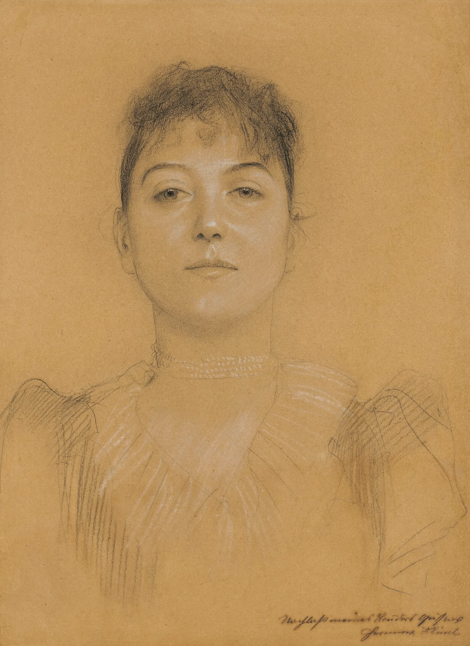 Portrat Einer Frau Wall Art by Gustav Klimt - Canvas Print