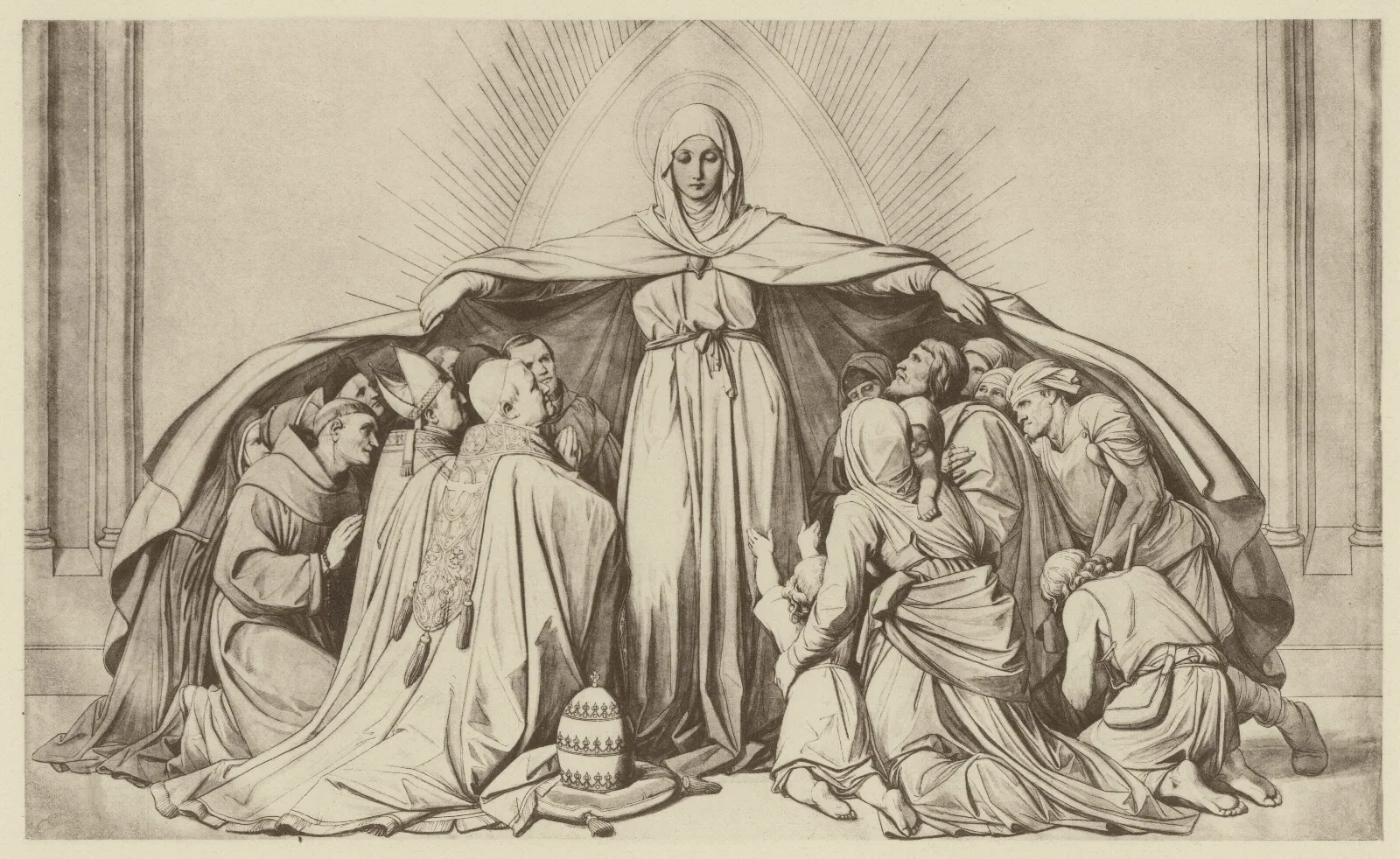 Maria Schirmerin Der Christenheit Wall Art by Eduard von Steinle - Canvas Print