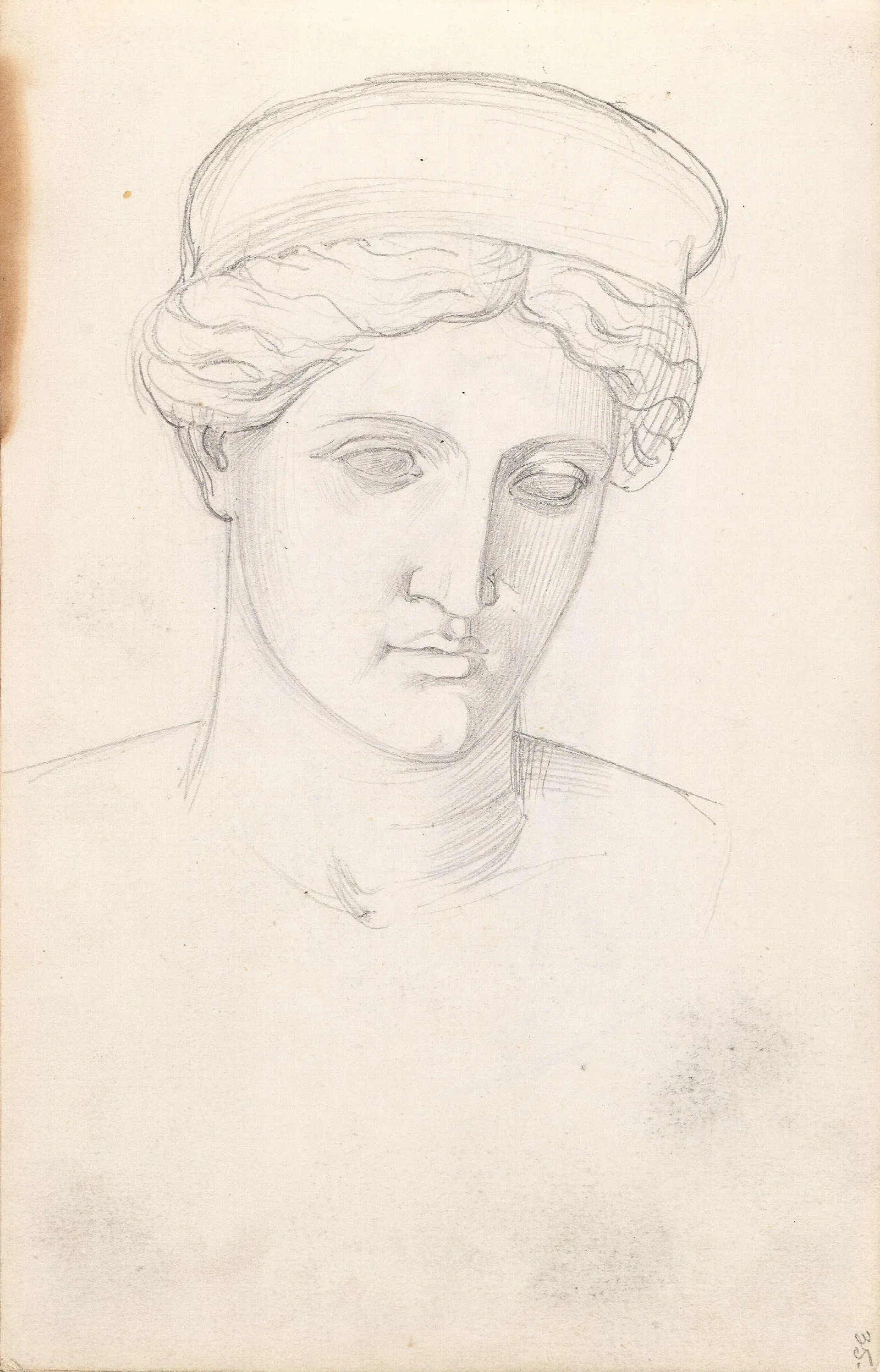Study Of Sculpture Head 2 Wall Art by Adolph Tidemand - Canvas Print