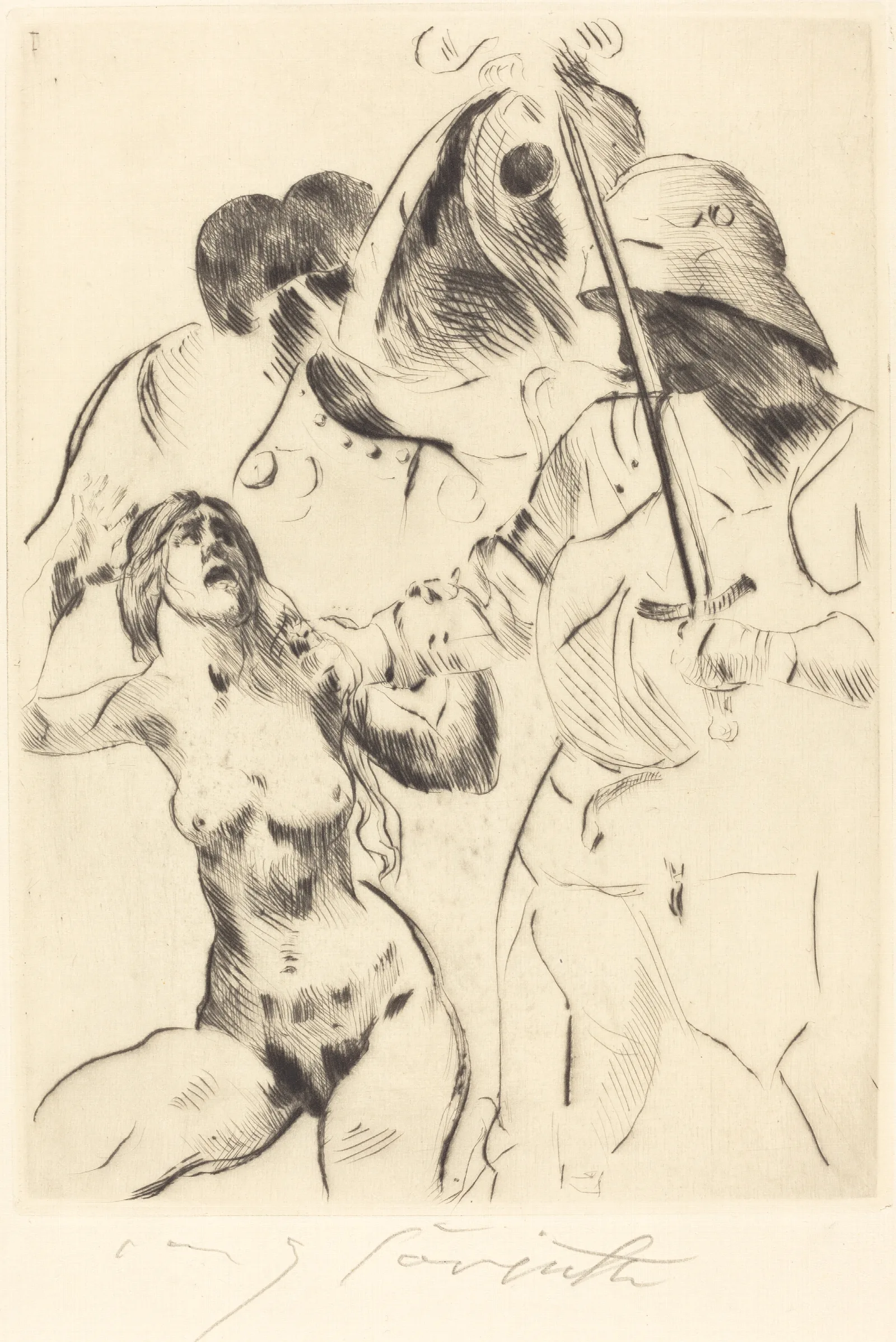 Abduction Iii Frauenraub Iii Wall Art by Lovis Corinth - Canvas Print